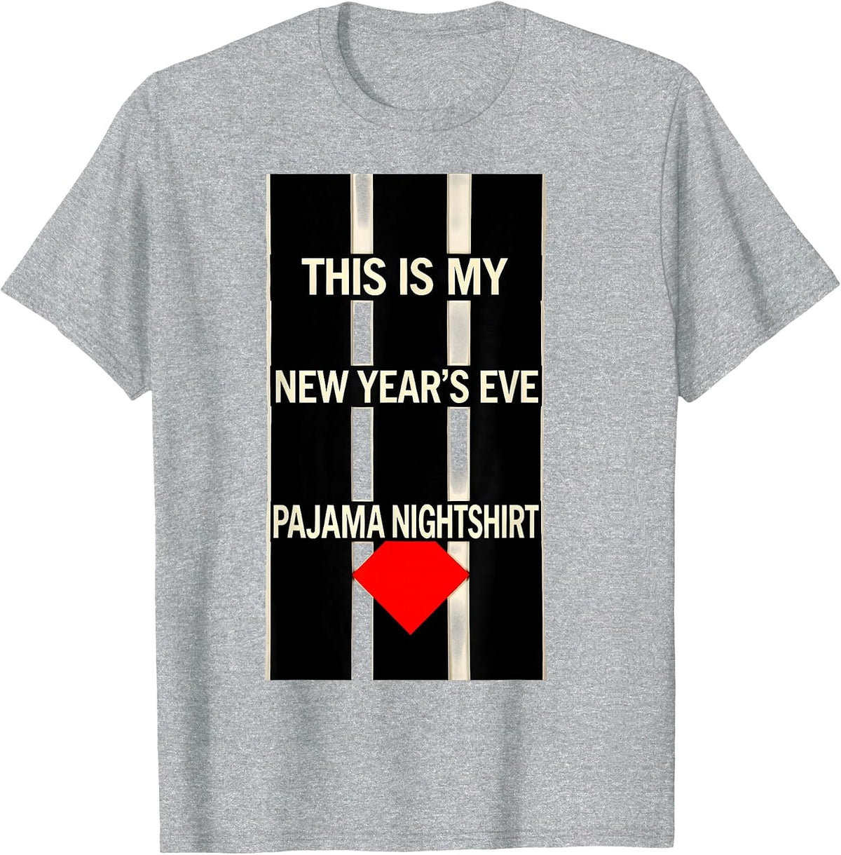 Men's This Is My New Year's Eve Pajama Nightshirt Party T-Shirt - Heather Grey