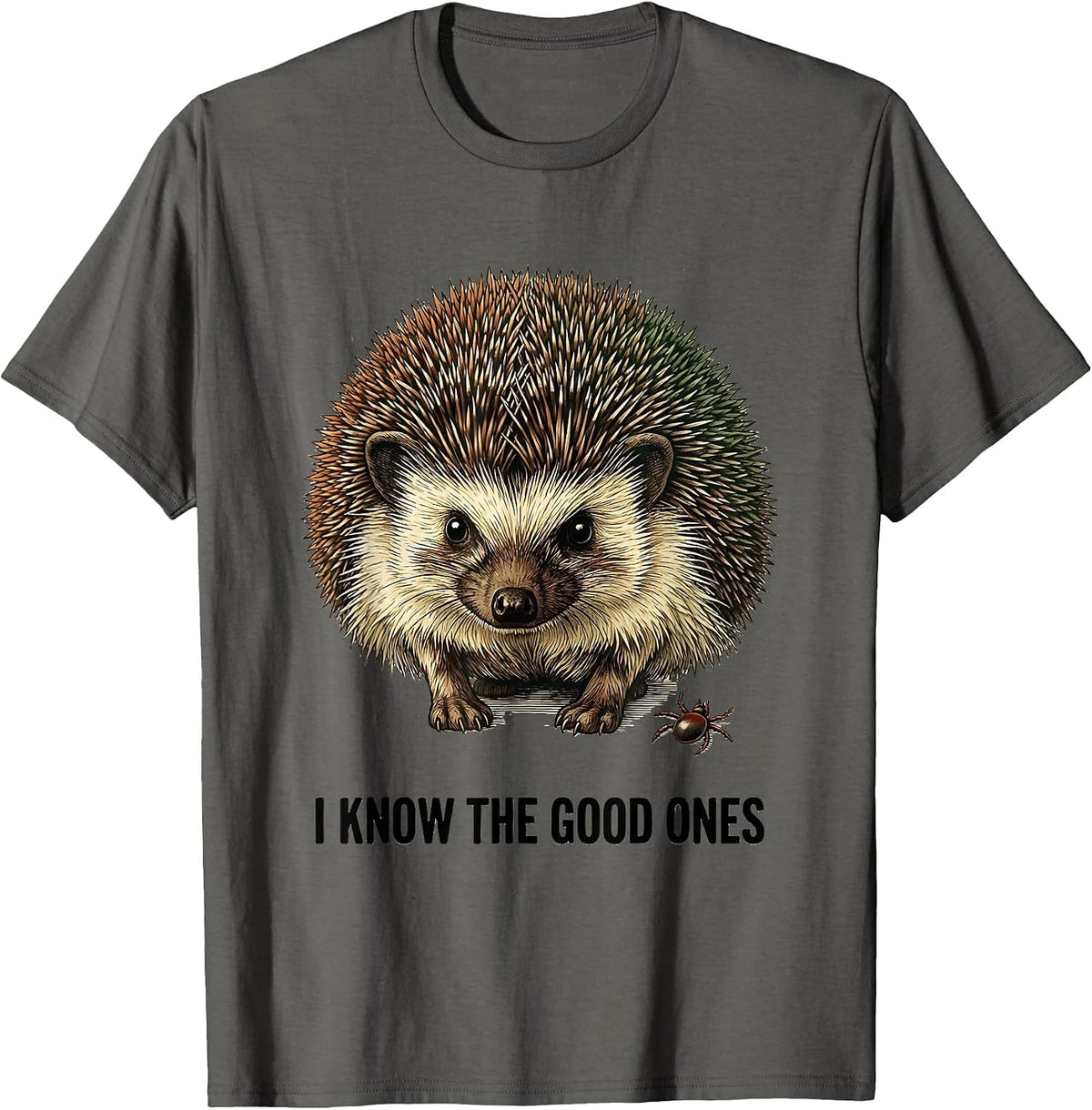 I Know The Good Ones Vintage Mushroom Forager Fungi Humor T-Shirt - Asphalt Grey