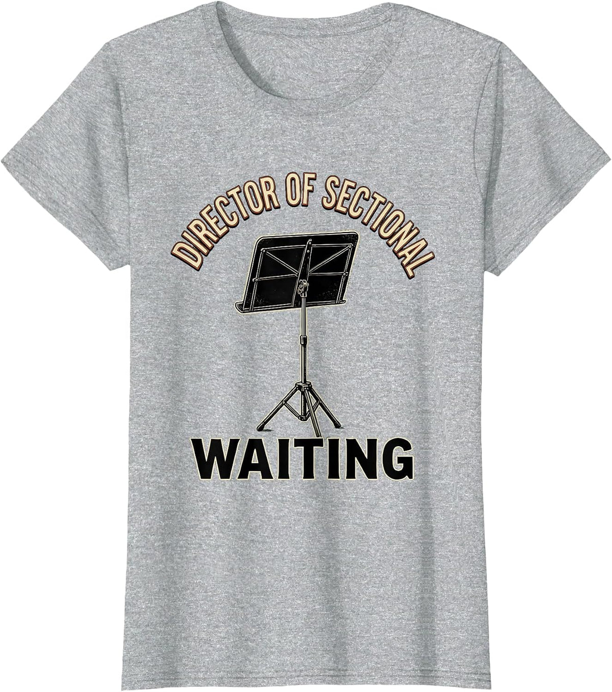 Women's Director Of Sectional Waiting Vintage Music Lover Humor Band T-Shirt - Heather Grey