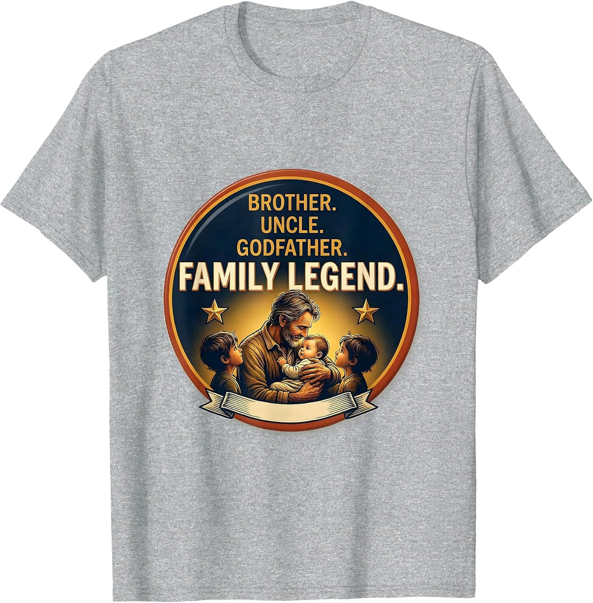 Men's Brother Uncle Godfather Family Legend Cool Uncle T-Shirt - Heather Grey
