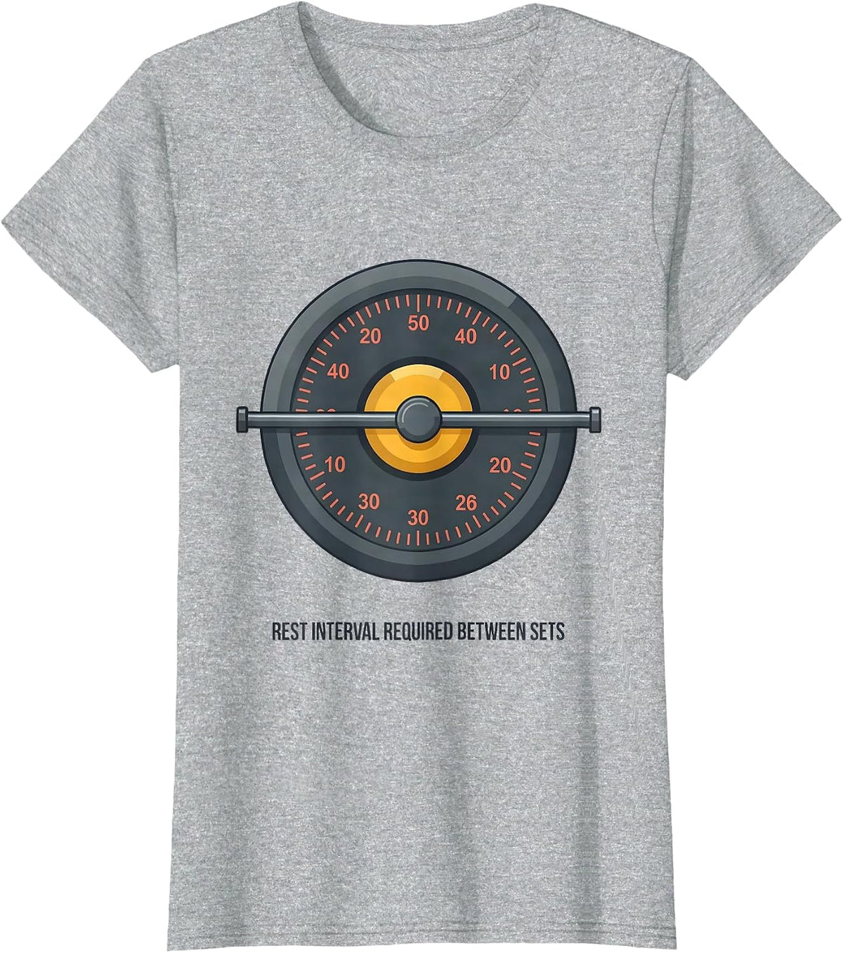Rest Interval Required Between Sets Funny Gym Workout T-Shirt - Heather Grey