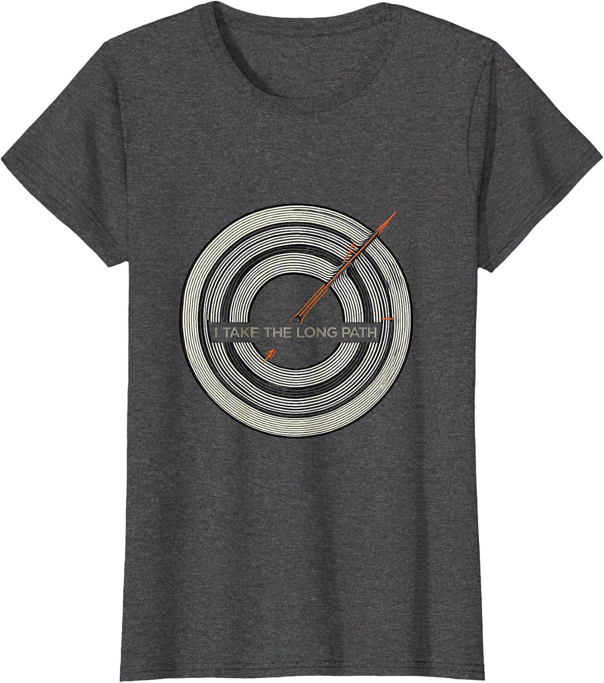 Women's I Take The Long Path Funny Ham Radio Operator Amateur Radio T-Shirt - Dark Heather Grey