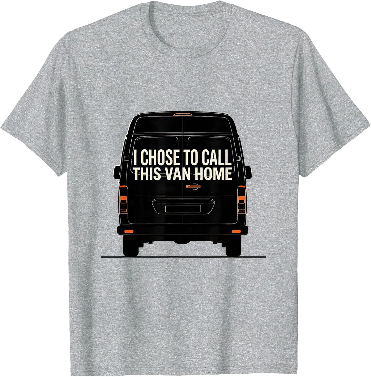 Men's I Chose To Call This Van Home Retro Van Life Nomad Gift T-Shirt - Heather Grey