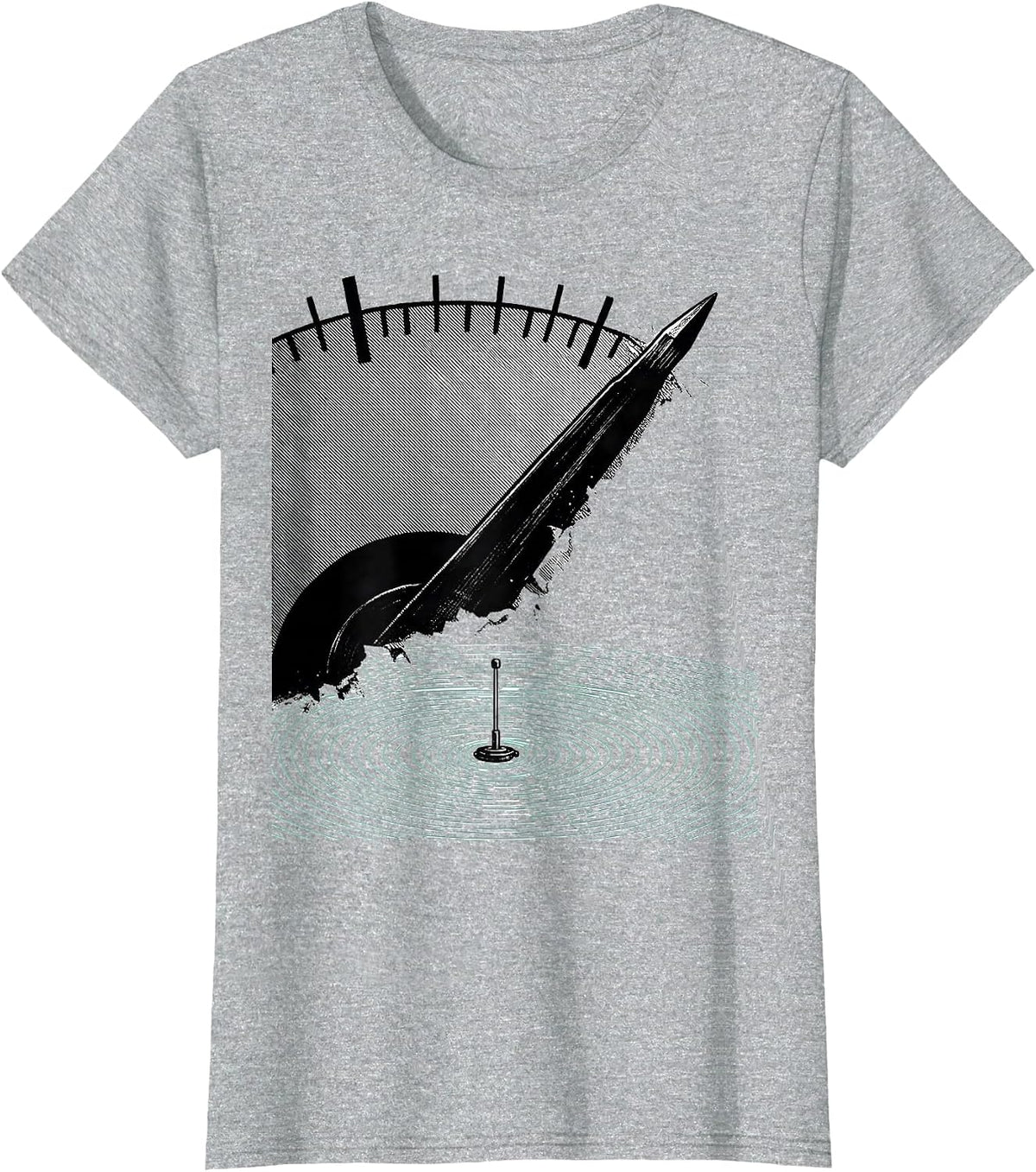 Women's Analog Meter Needle Ham Radio Operator Humor T-Shirt - Heather Grey