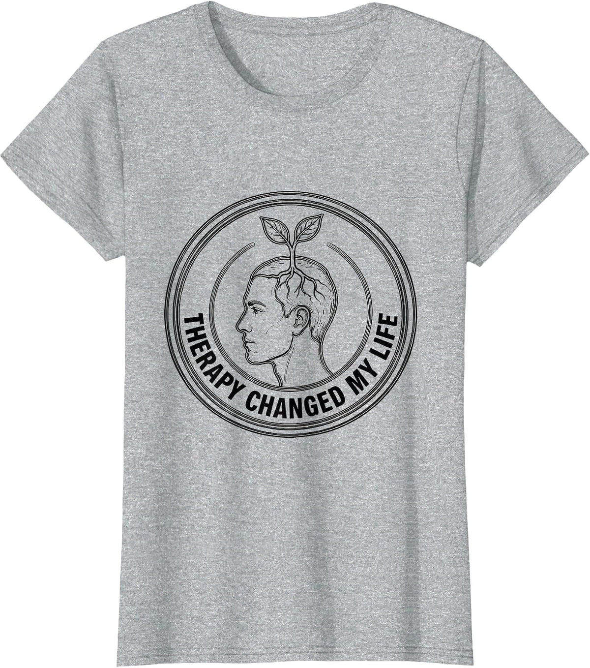 Women's Therapy Changed My Life Mental Health Awareness T-Shirt - Heather Grey