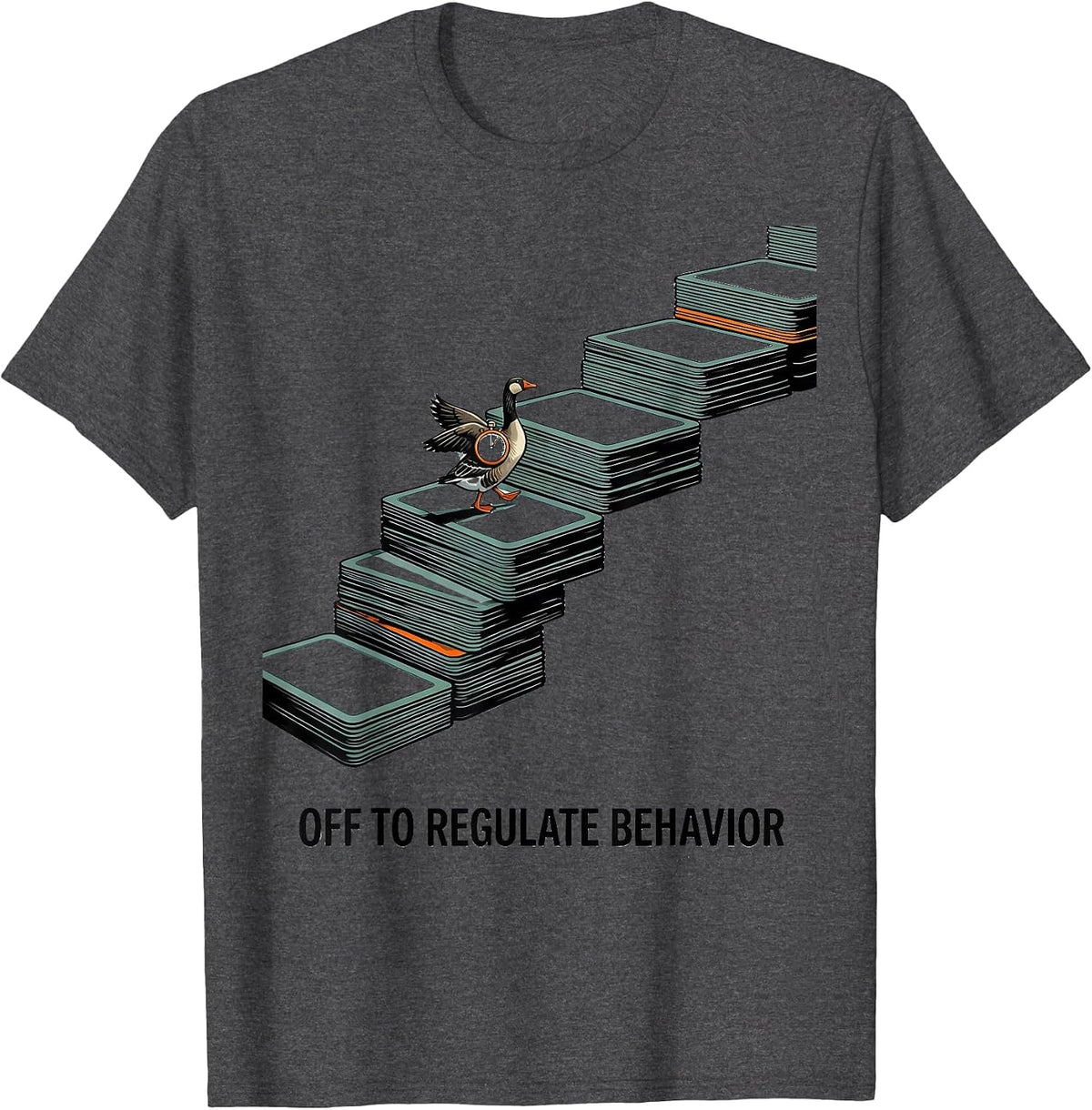 Men's Off To Regulate Behavior Funny Mental Health Counselor ABA T-Shirt - Dark Heather Grey