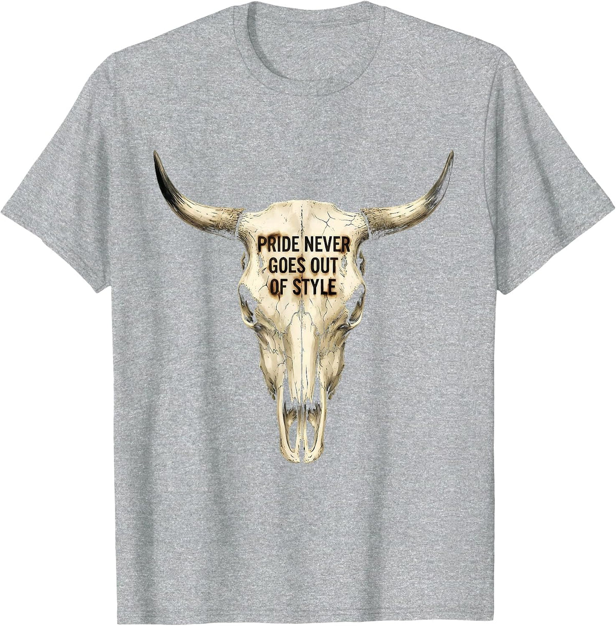 Men's Pride Never Goes Out of Style Graphic Design T-Shirt - Heather Grey