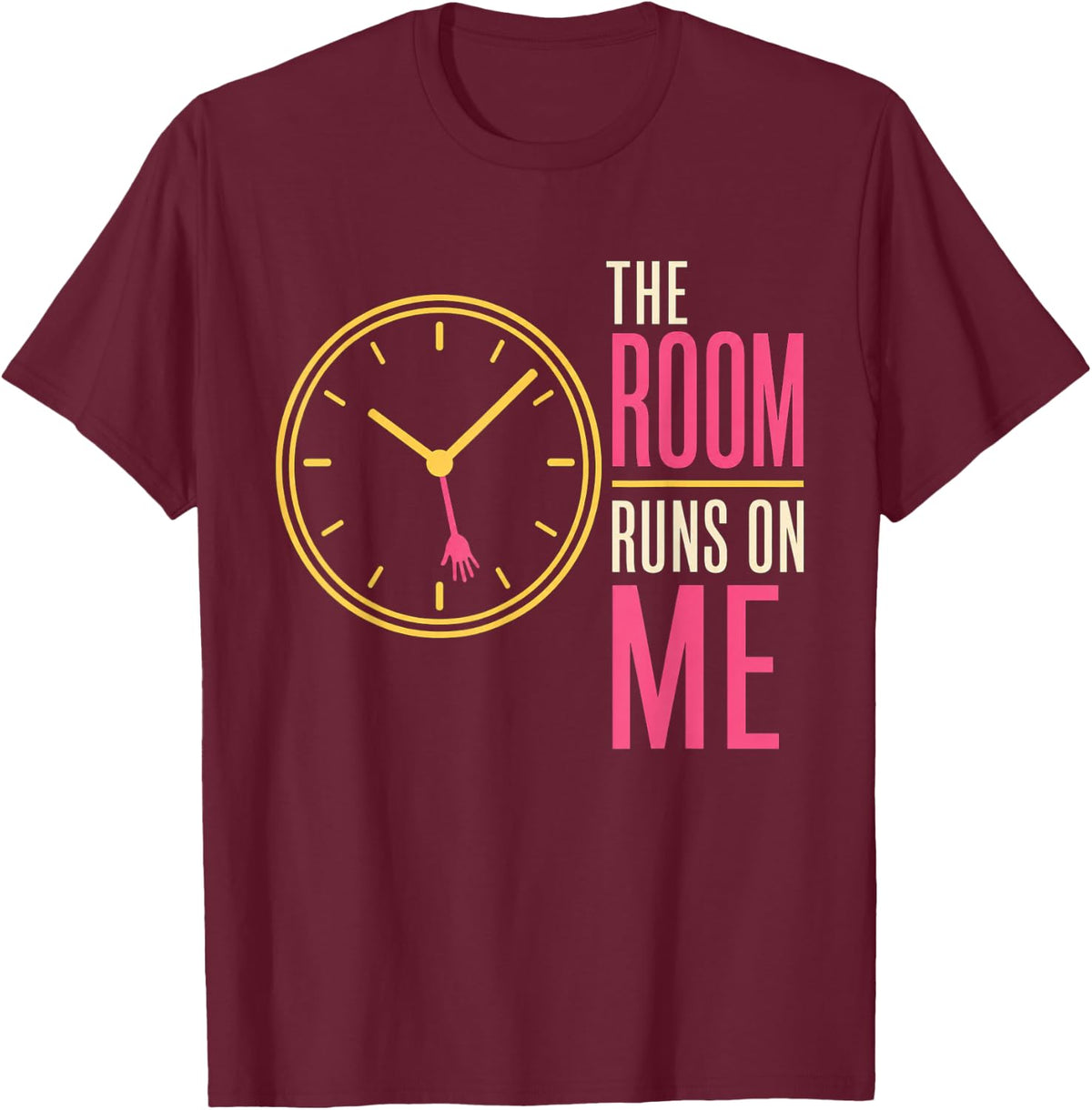 Runs On Me Paraprofessional para Teacher Aide T-Shirt - Burgundy