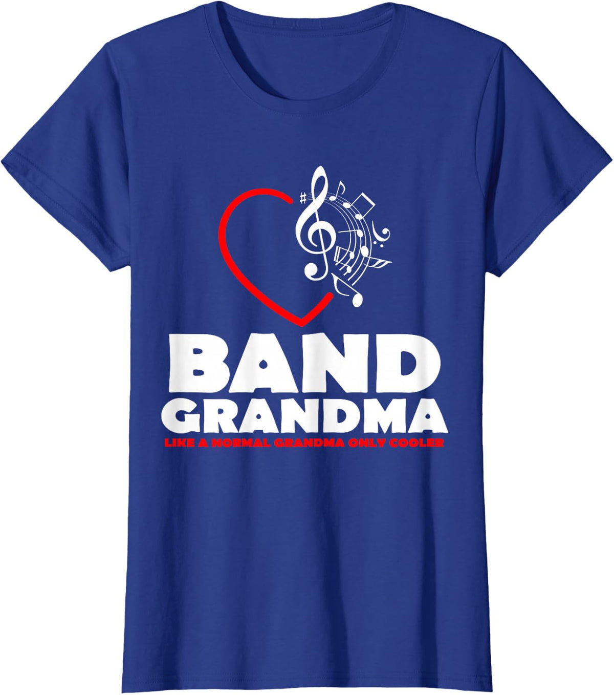 Funny Marching Band Grandma Music Lover Percussion Mom Gift T-Shirt - Royal Blue