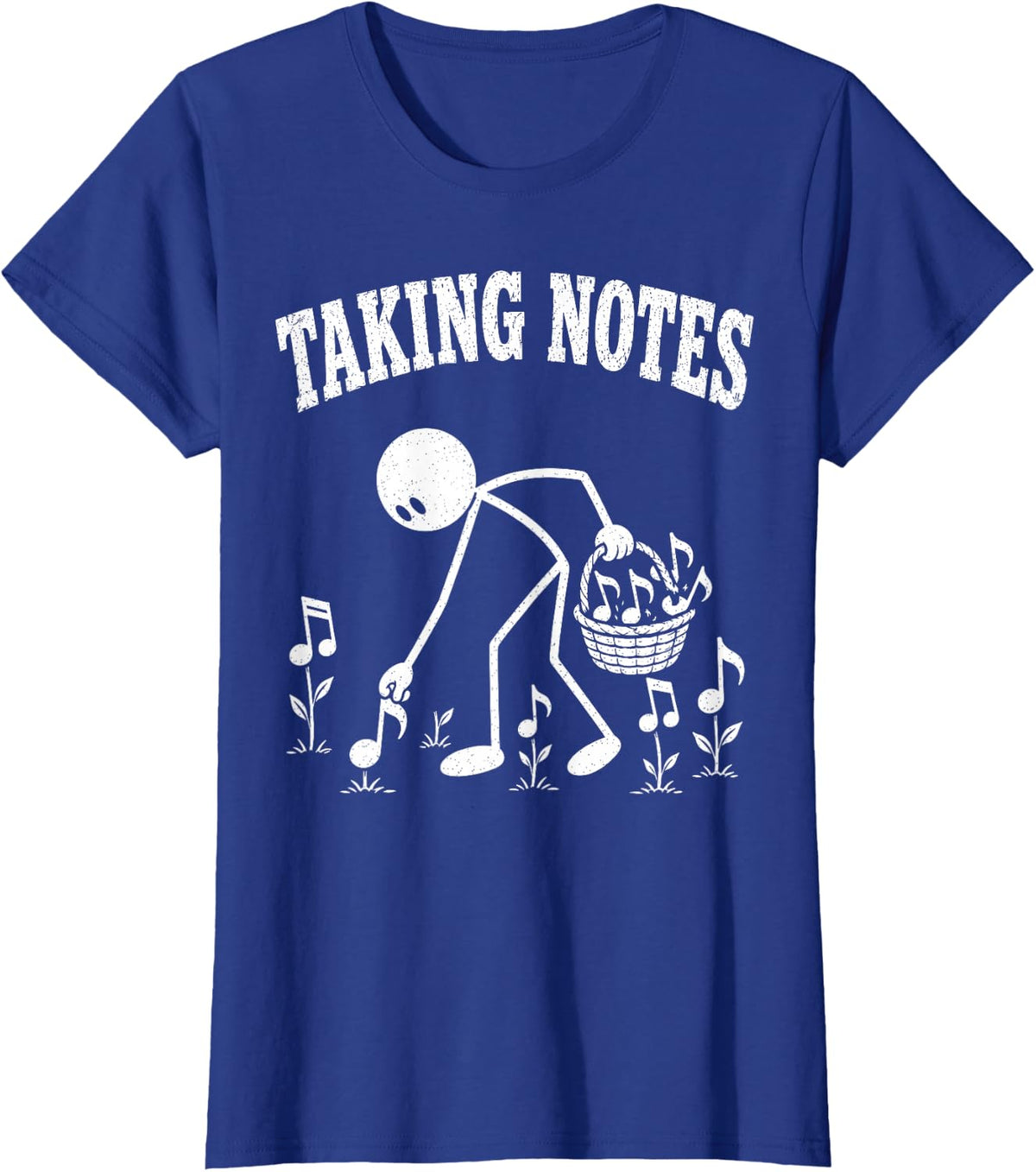 Funny Music Art for Men Women, Musical Note Joke Music Class T-Shirt - Royal Blue