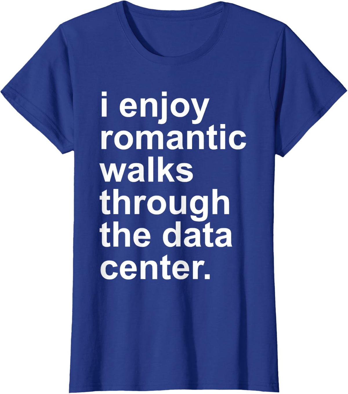 I Enjoy Romantic Walks Through The Data Center Funny AI Pun T-Shirt - Royal Blue