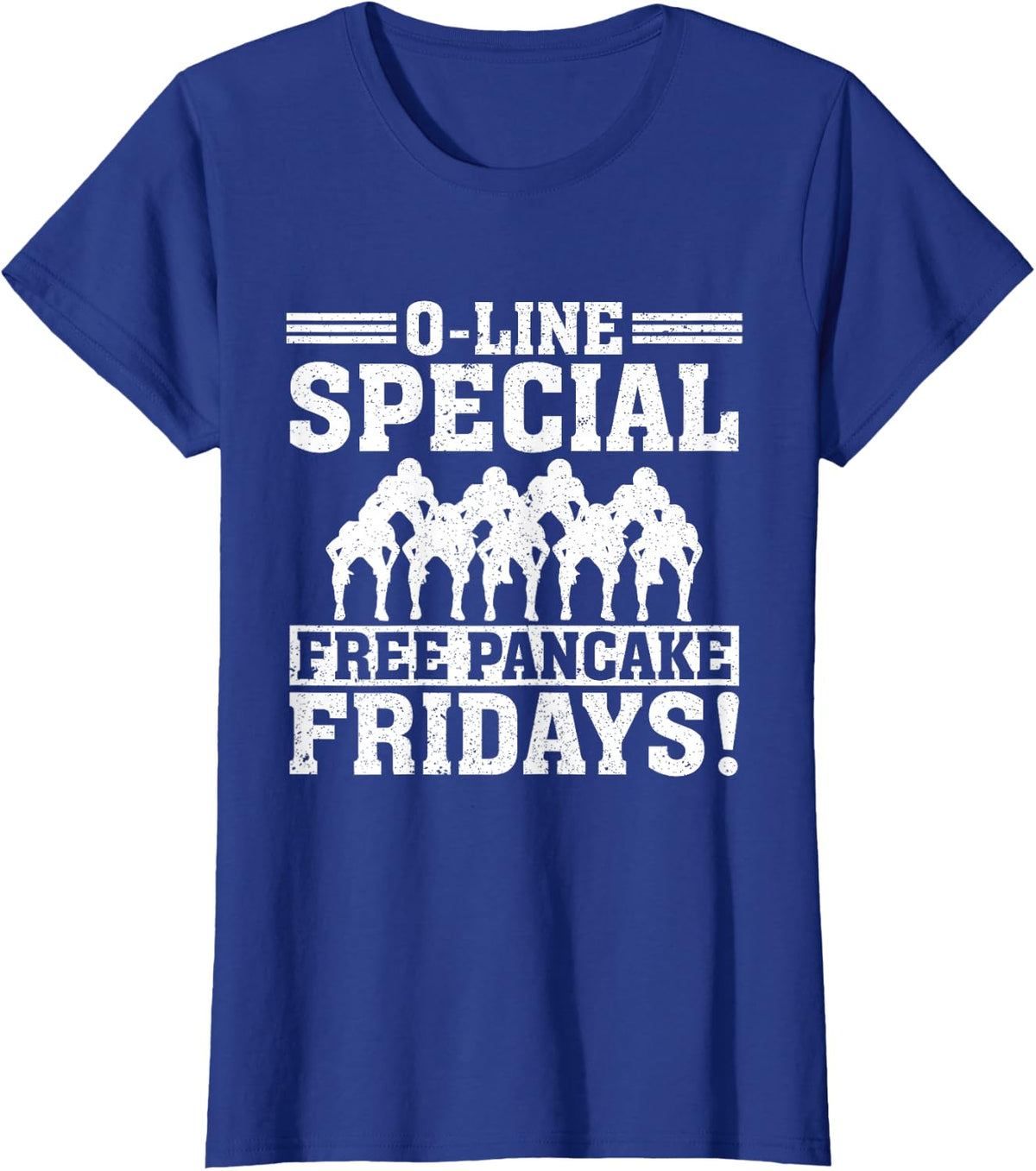 O-line Special Free Pancake Lineman Offensive Line Football T-Shirt - Royal Blue