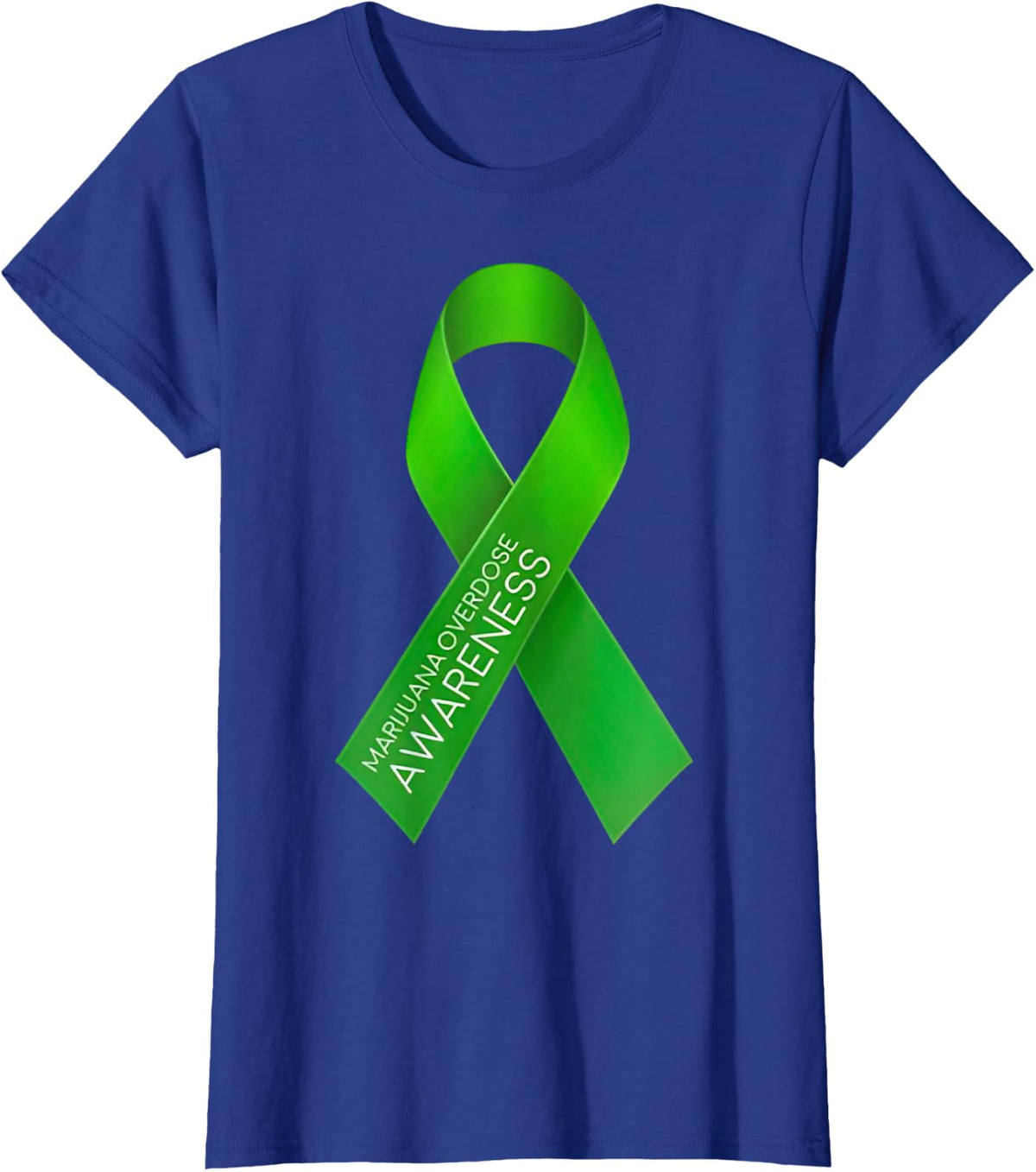 Marijuana Overdose Awareness Ribbon T-Shirt - Royal Blue
