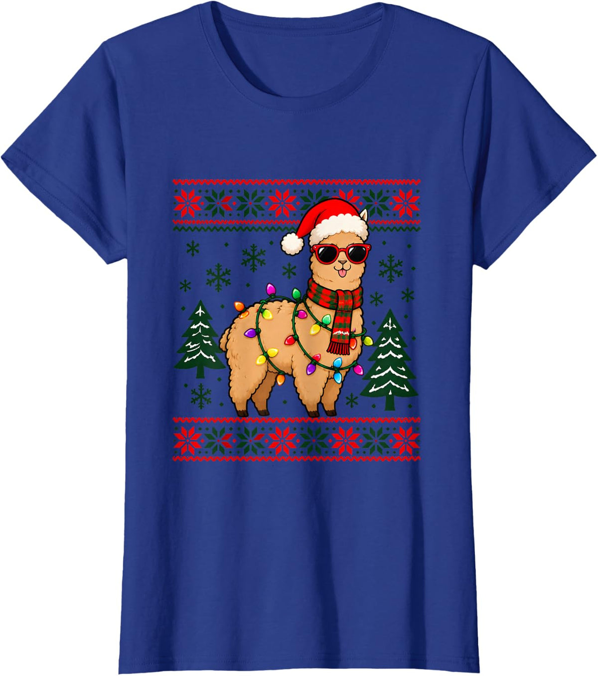 Lights Scarf T-Shirt - Royal Blue