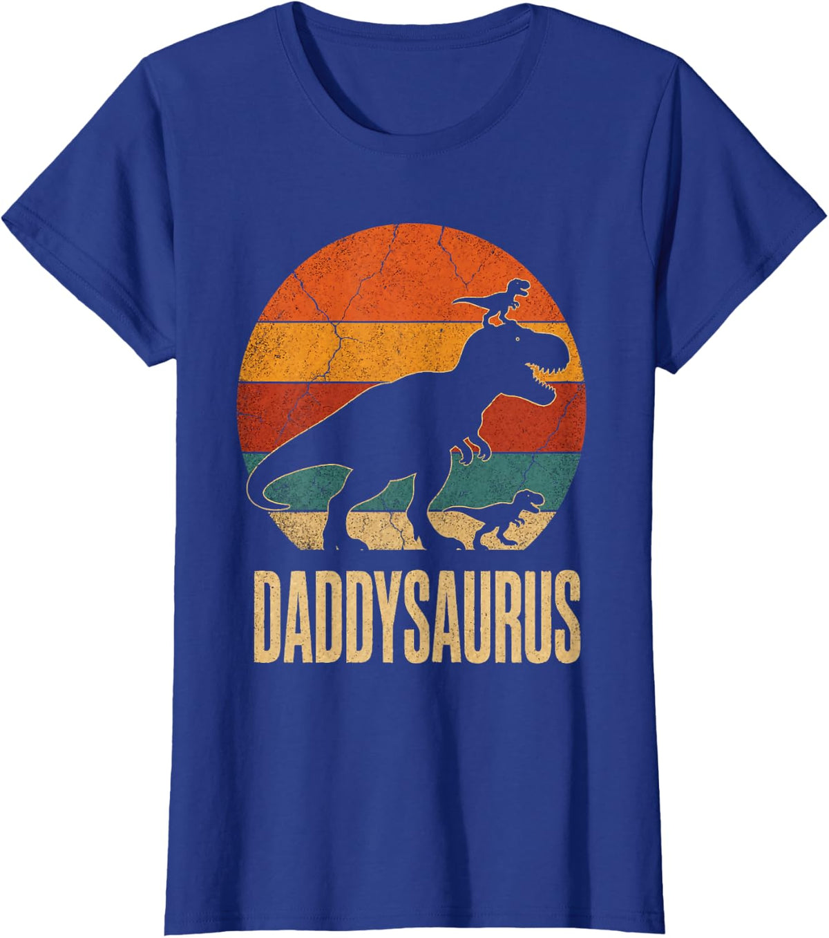 Dinosaur Dad Daddysaurus T Rex Saurus Family Matching T-Shirt - Royal Blue