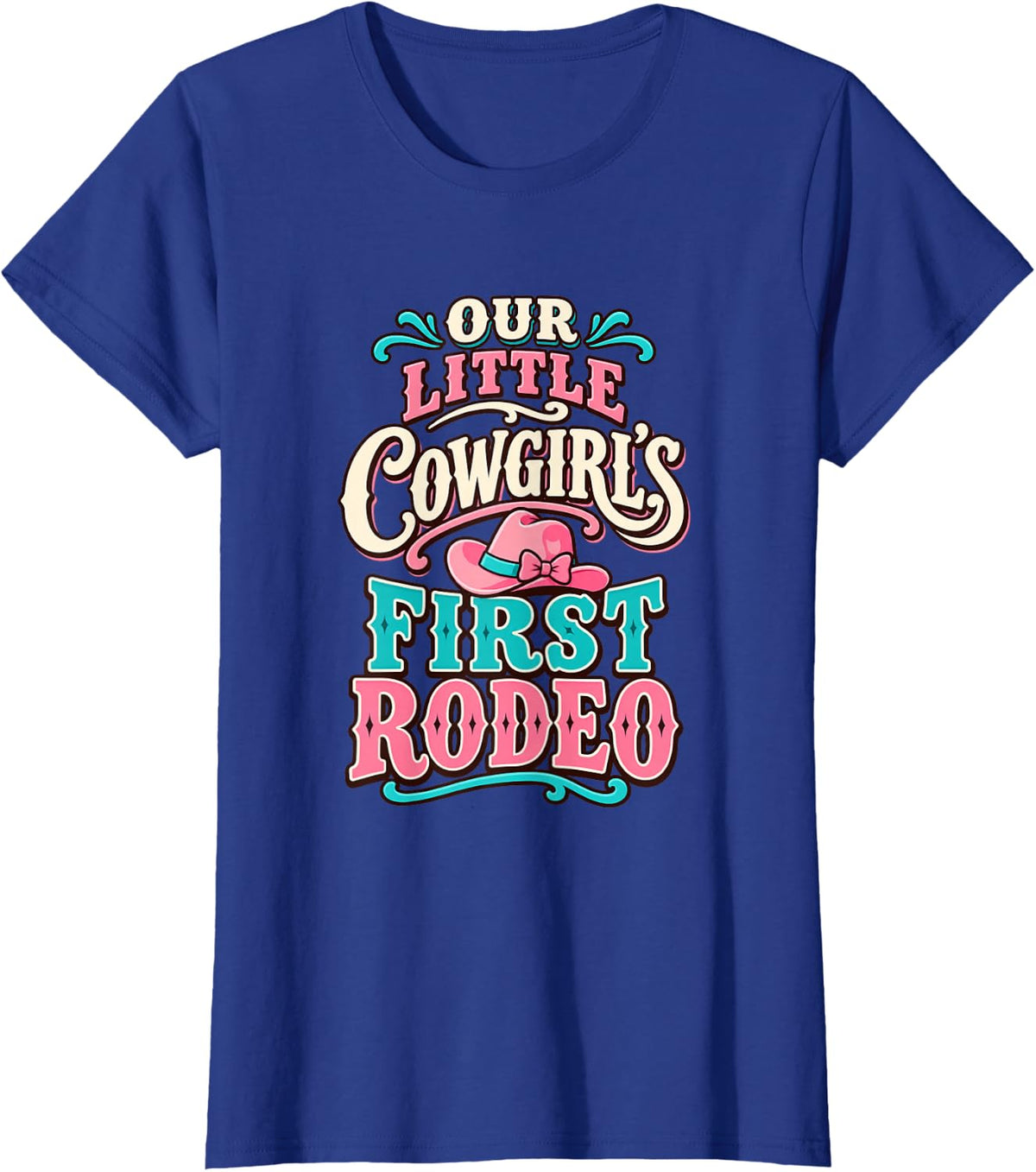 First Rodeo Cowgirl Birthday Party Toddler T-Shirt - Royal Blue