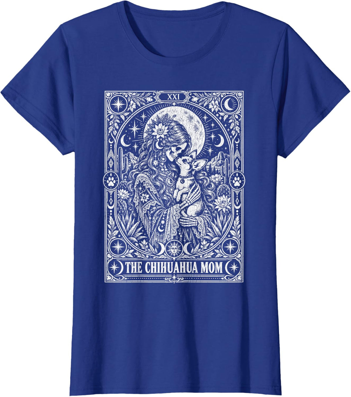 Chihuahua Mom Tarot T-Shirt - Royal Blue