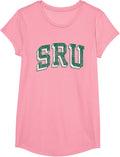 Elite Authentics Slippery Rock University The Rock Vintage Block Logo Official Licensed Unisex-Kids Black T-Shirt - Girls
