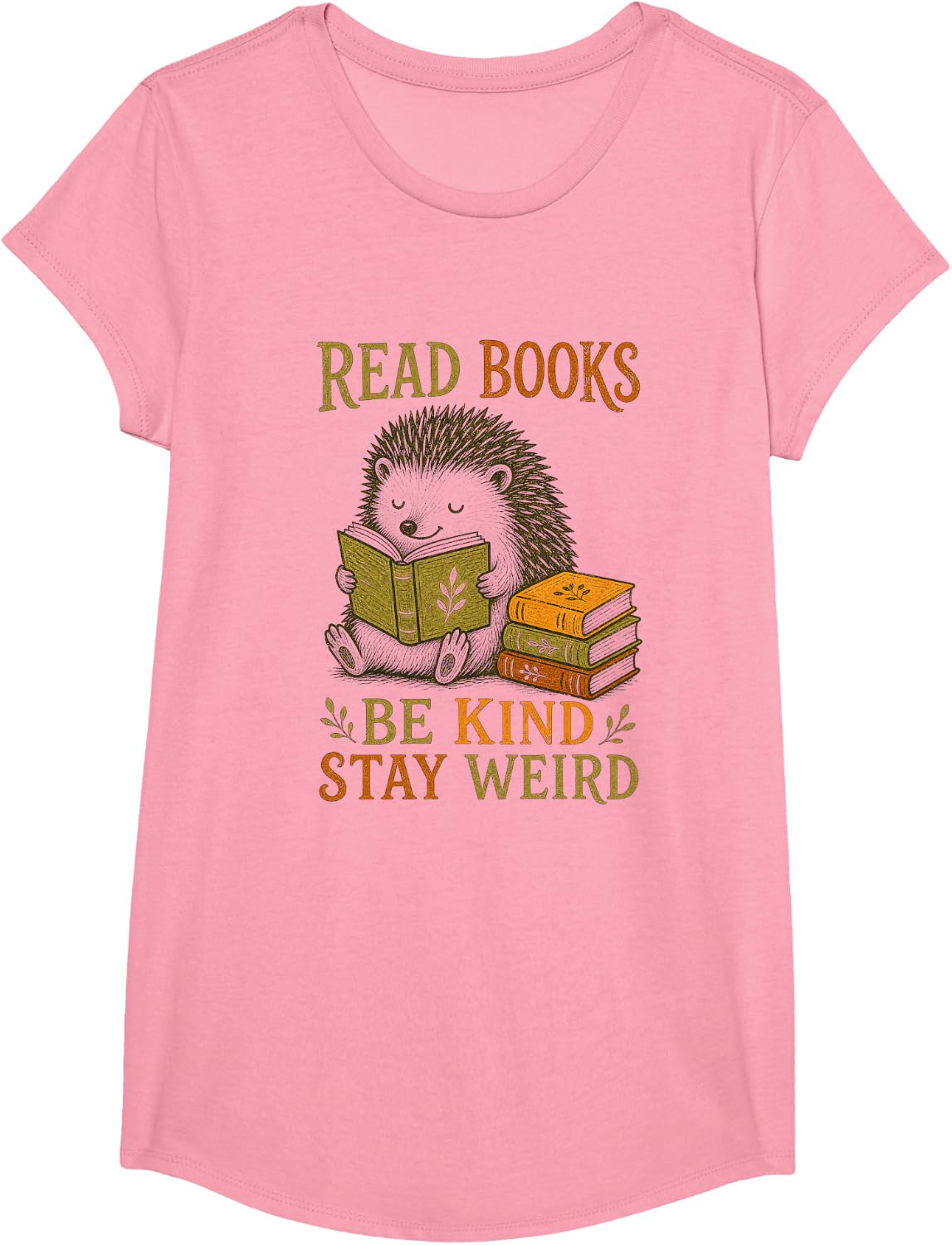 Bookworm T-Shirt - Girls Pink