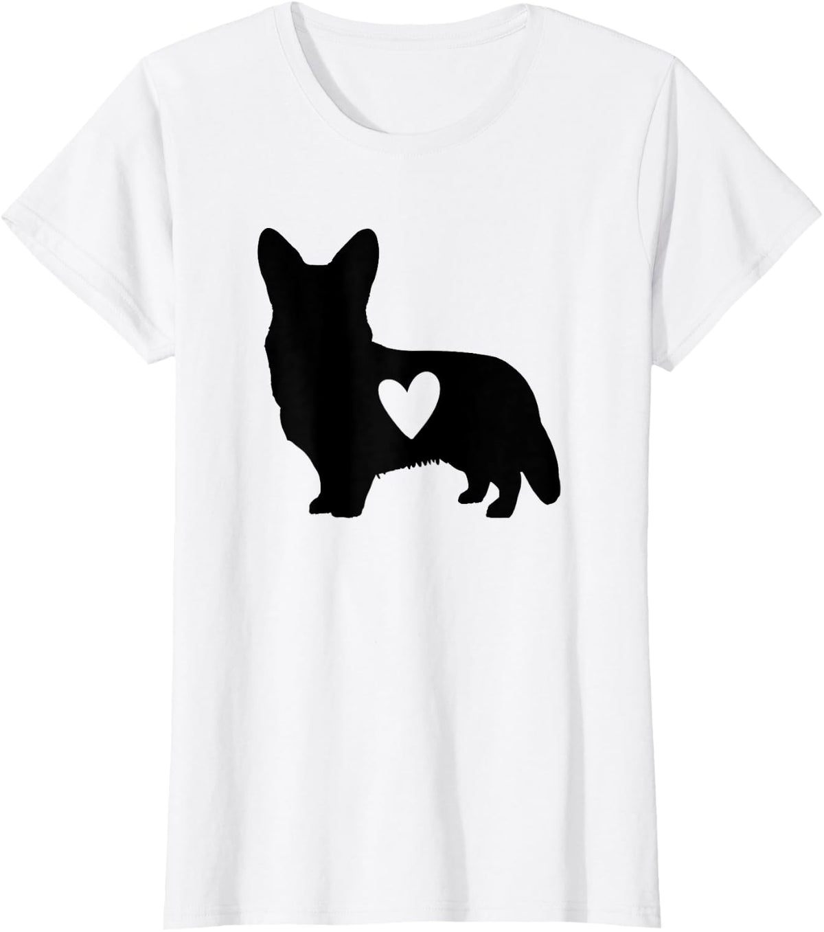 Corgi Heart Funny Pet Corgi Dog Lover T-Shirt - White