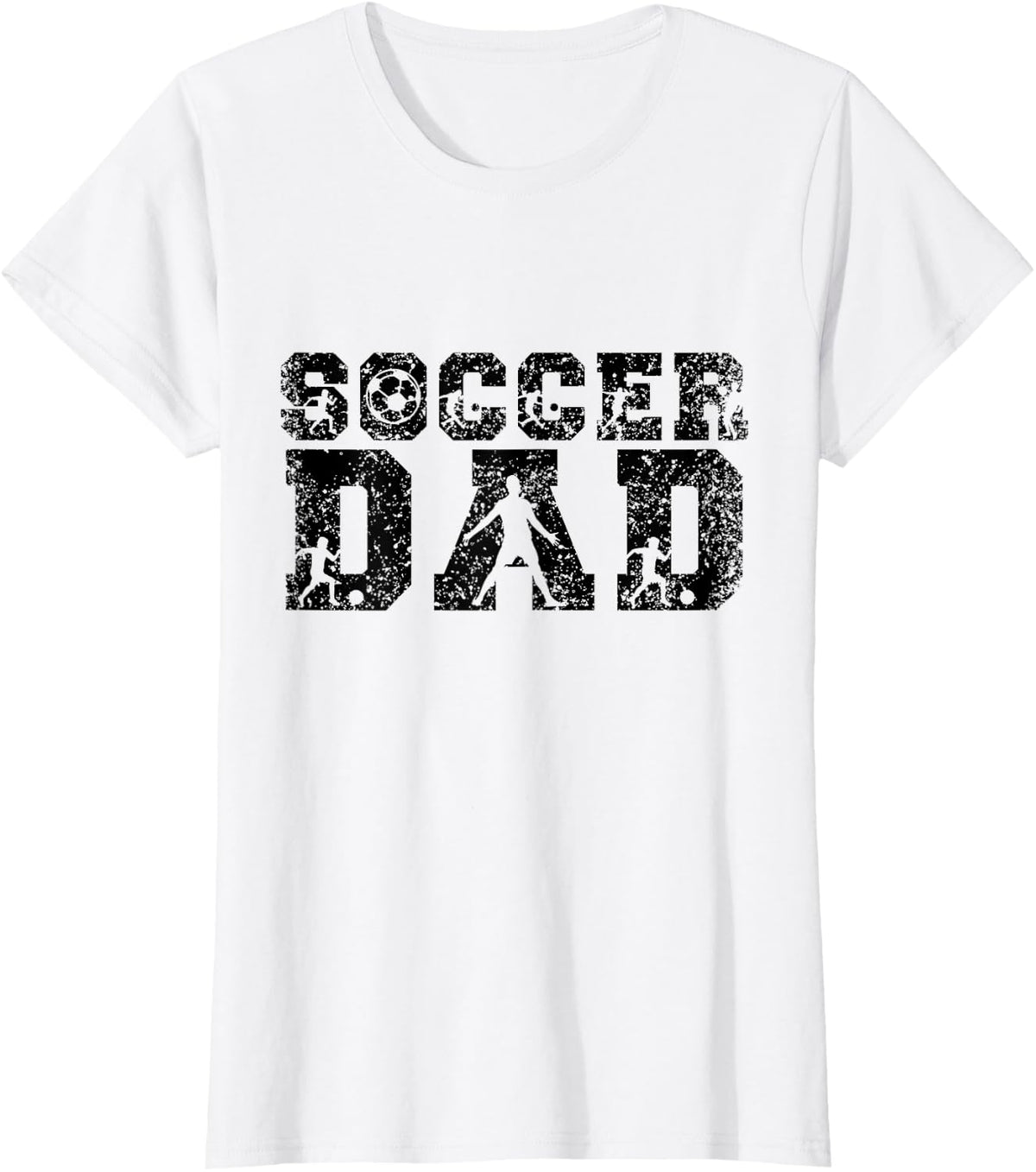 Soccer Dad Shirt for Men Fathers Day Tee T-Shirt for Daddy Papa Player Gift - White