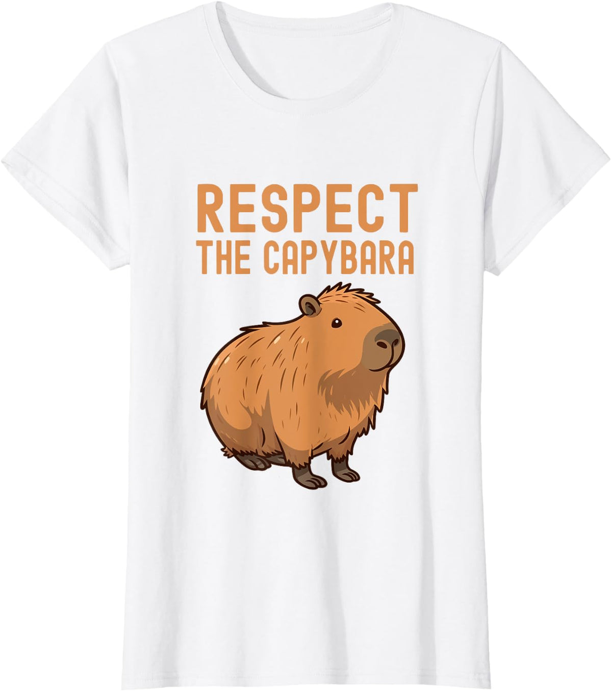 Respect The Capybara Funny Capybara Lover T-Shirt - White