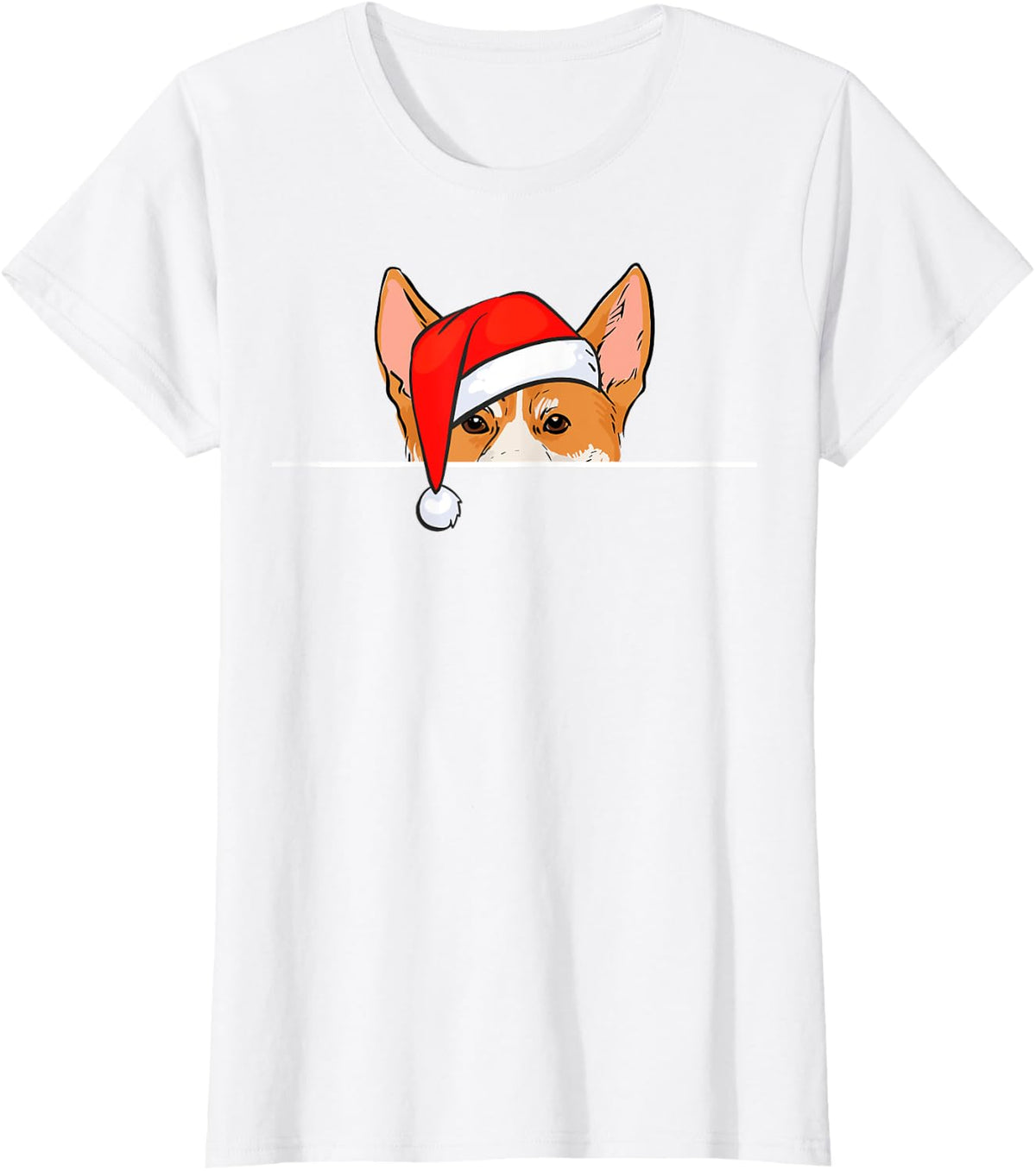 Pembroke Welsh Corgi Dog Christmas T-Shirt - White