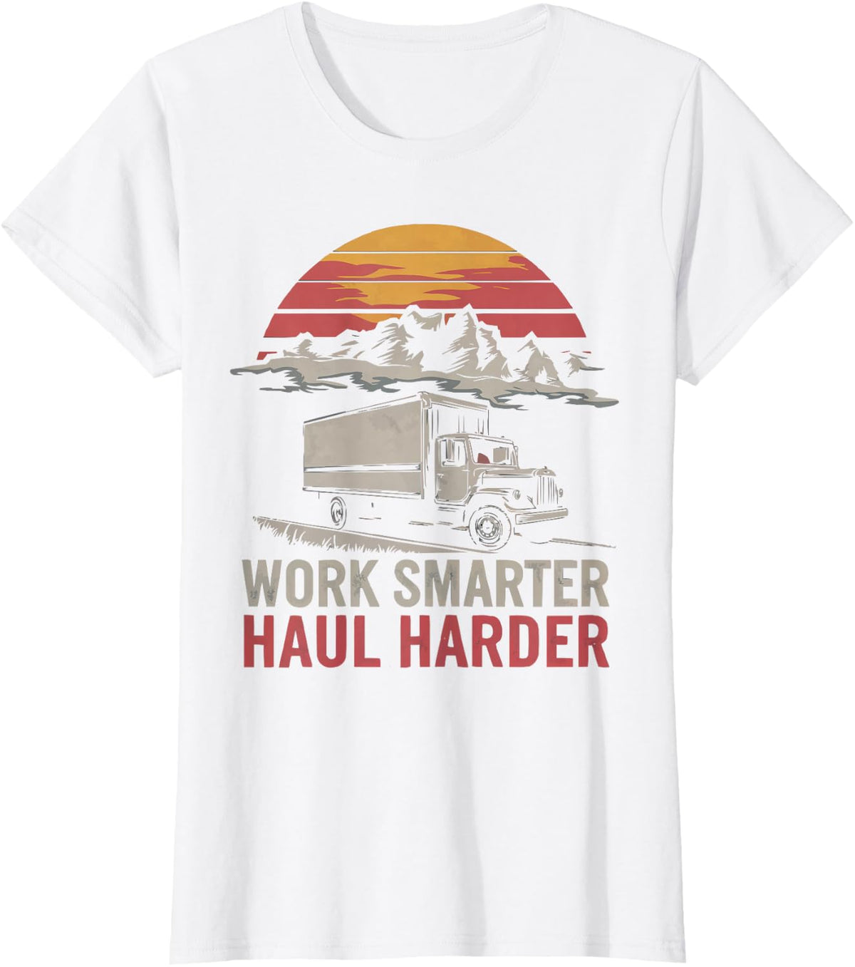 Box Truck Driving Truck Driver Proud Trucker T-Shirt - White
