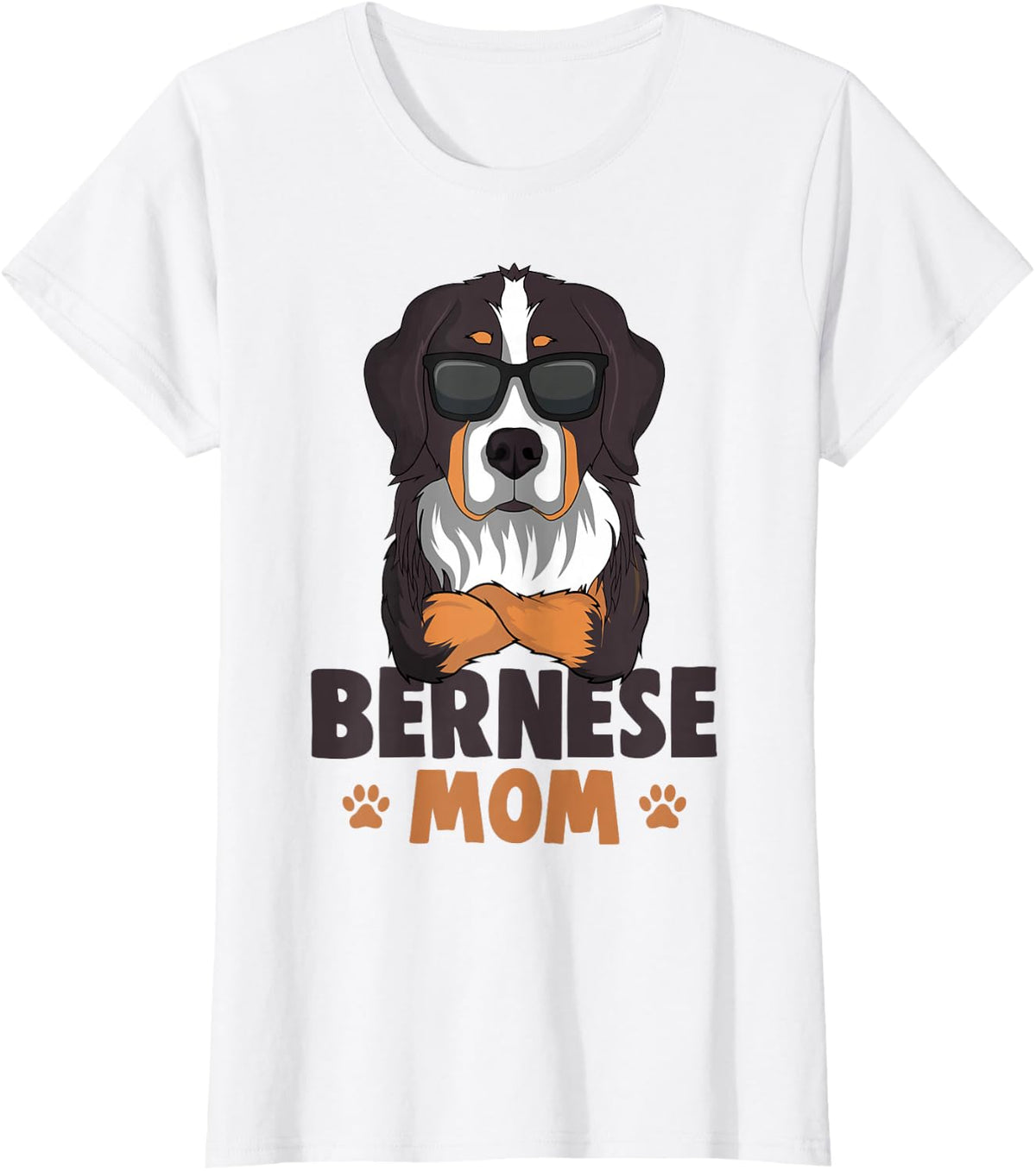 Bernese Mountain Dog Mom T-Shirt - White
