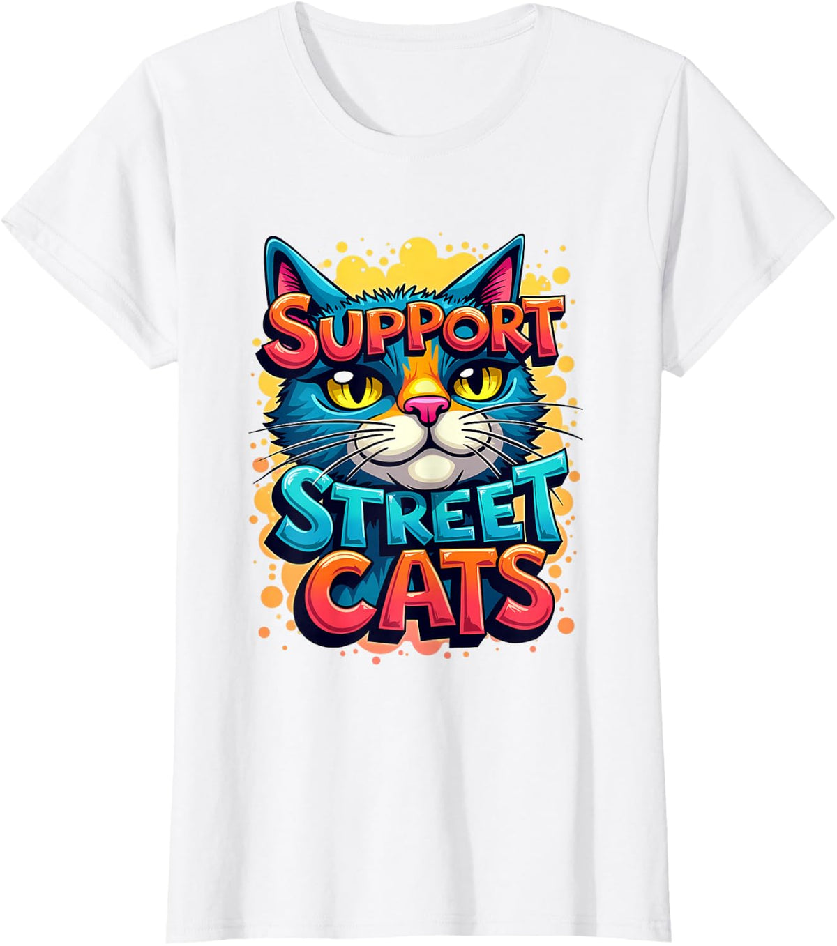 Support Street Cats Advocate Feral Rescue T-Shirt - White