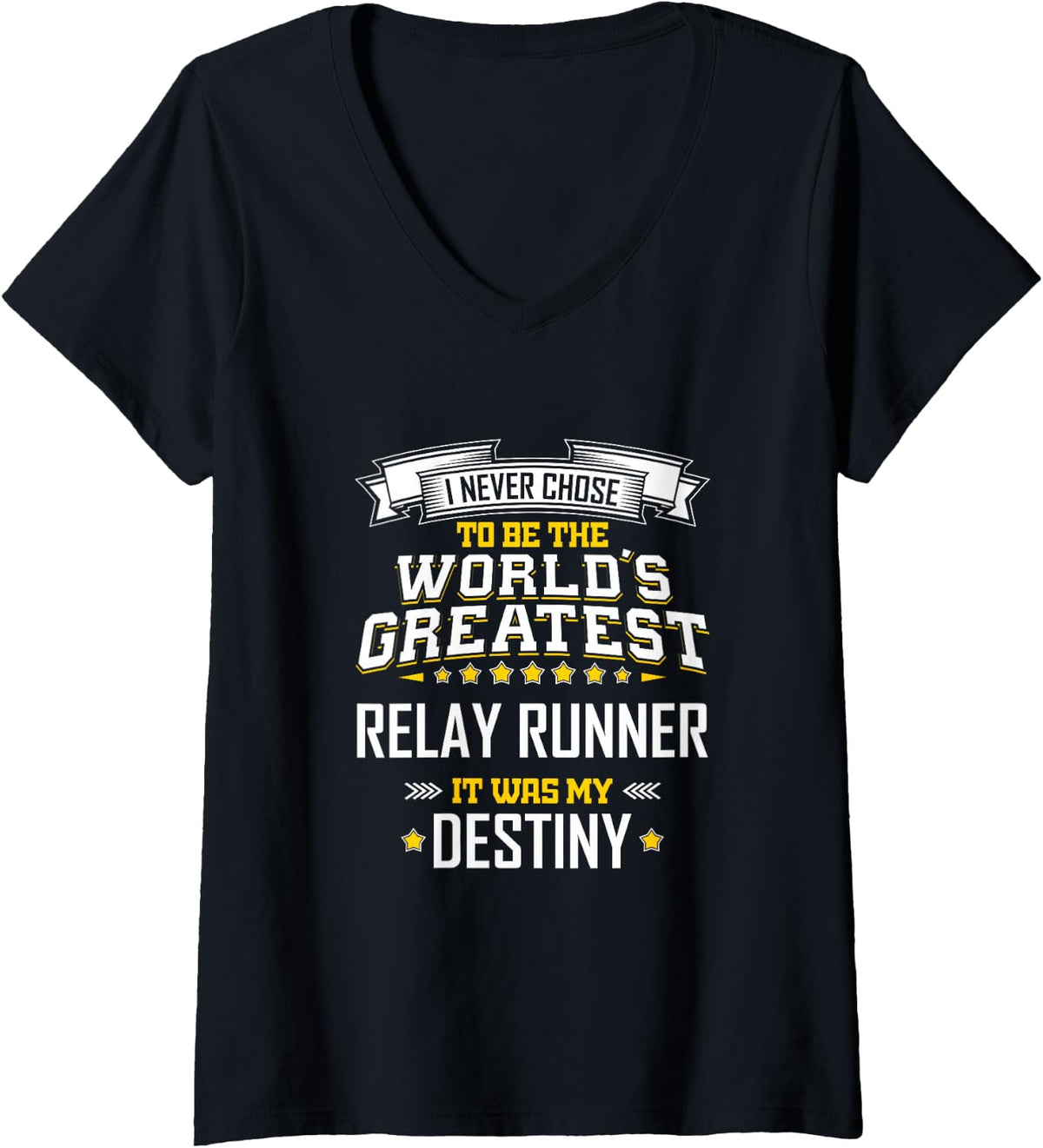 Women's Relay Runner Idea World's Greatest Relay Runner V-Neck T-Shirt - Black