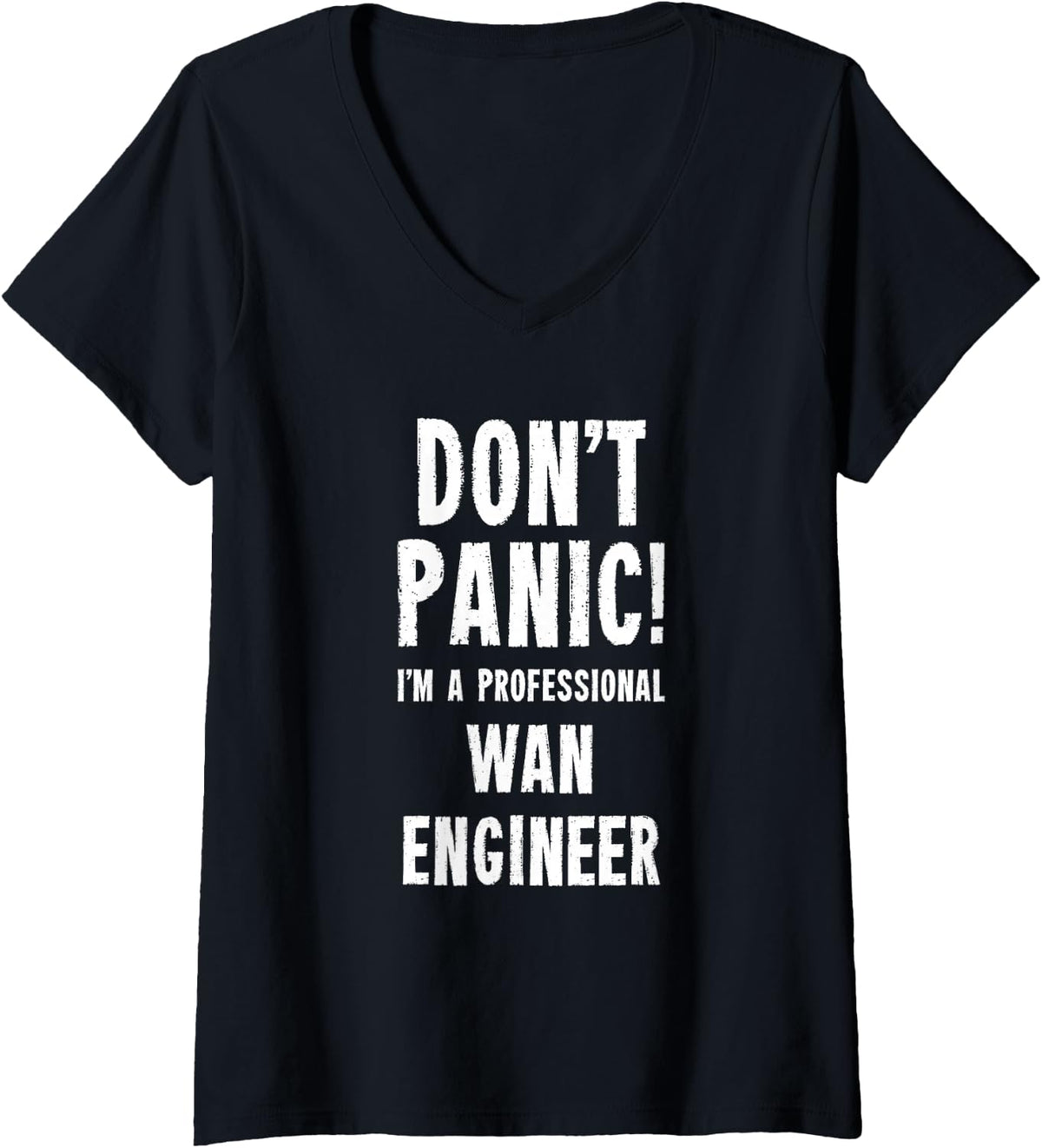 Women's WAN Engineer V-Neck T-Shirt - Black