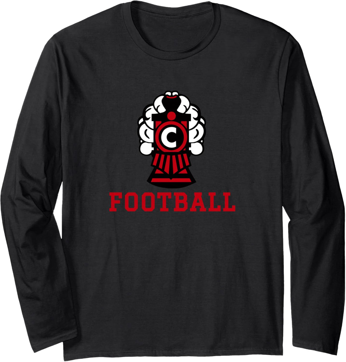 Carlin Railroaders Football Long Sleeve T-Shirt - Adult Unisex Black