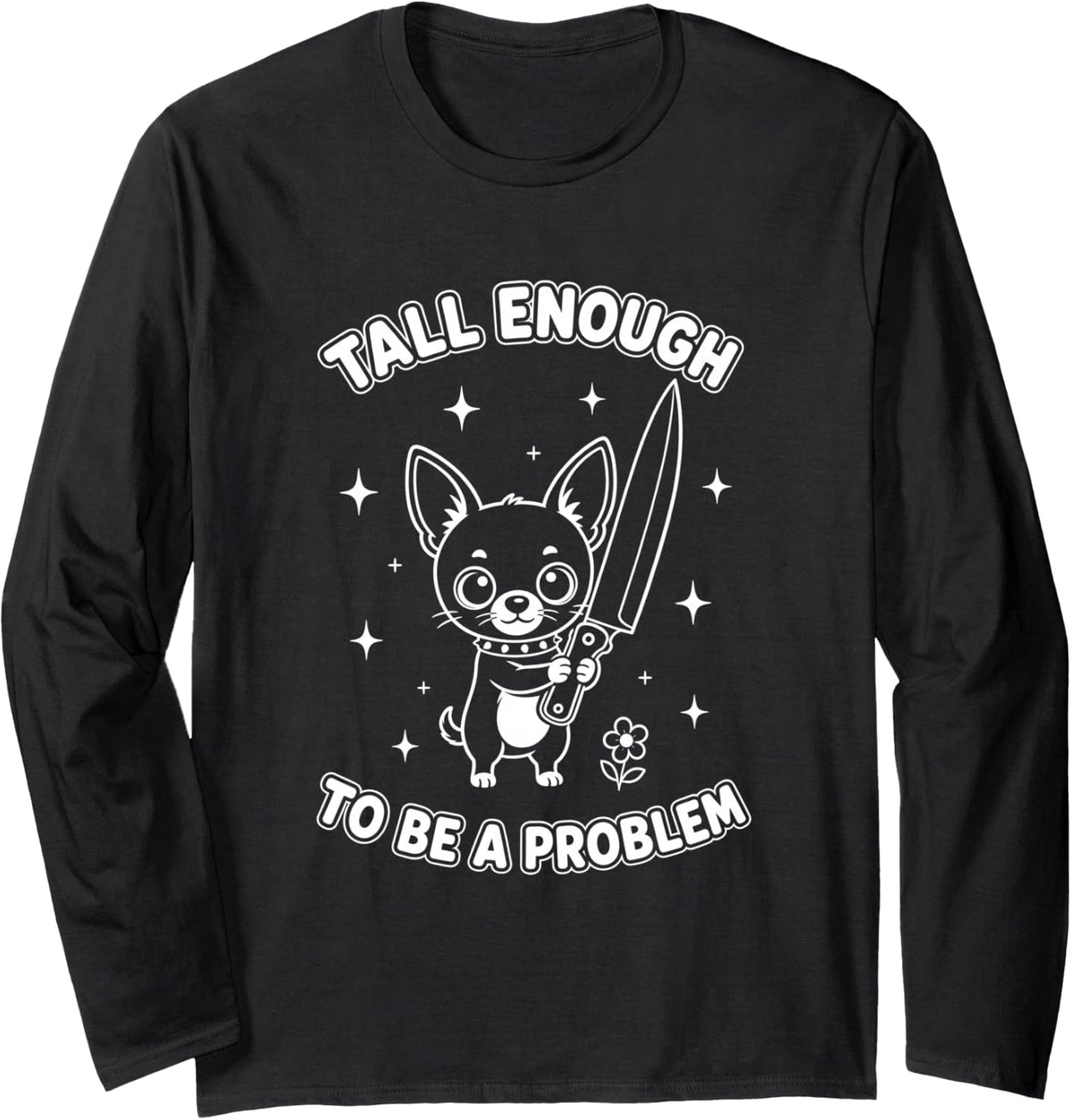 Meme Humor Long Sleeve T-Shirt - Adult Unisex Black