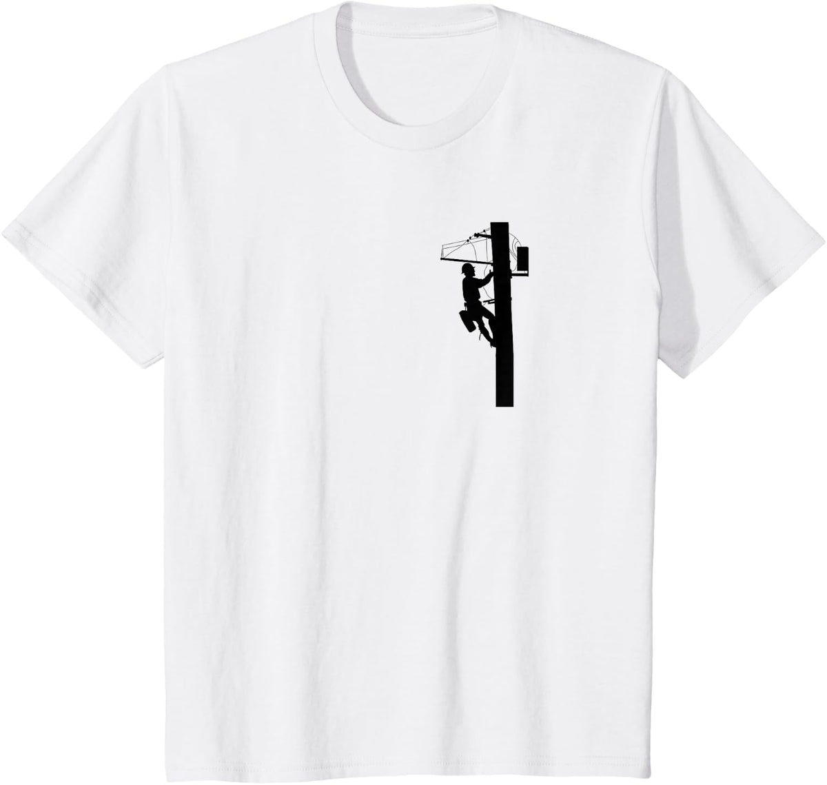 Lineman | Electric Cable Lineman Gift T-Shirt Small - White