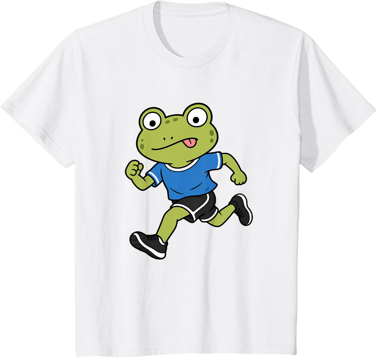Funny Frog Running Marathon 5K Run Athlete Sports Team T-Shirt - White