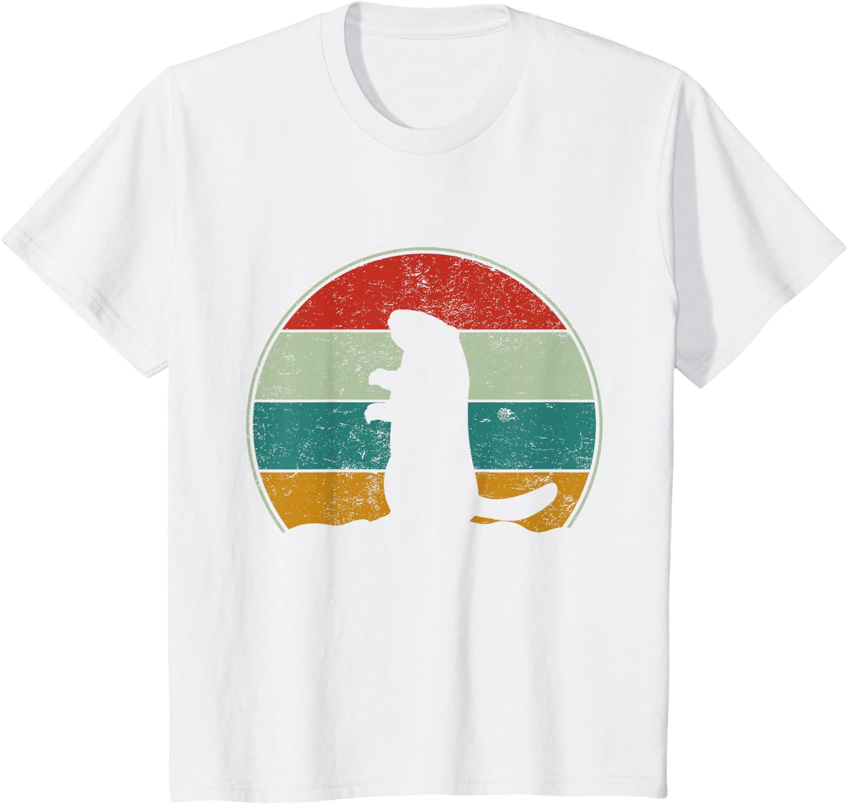 Groundhog Day Animal Retro Vintage Style T-Shirt - White