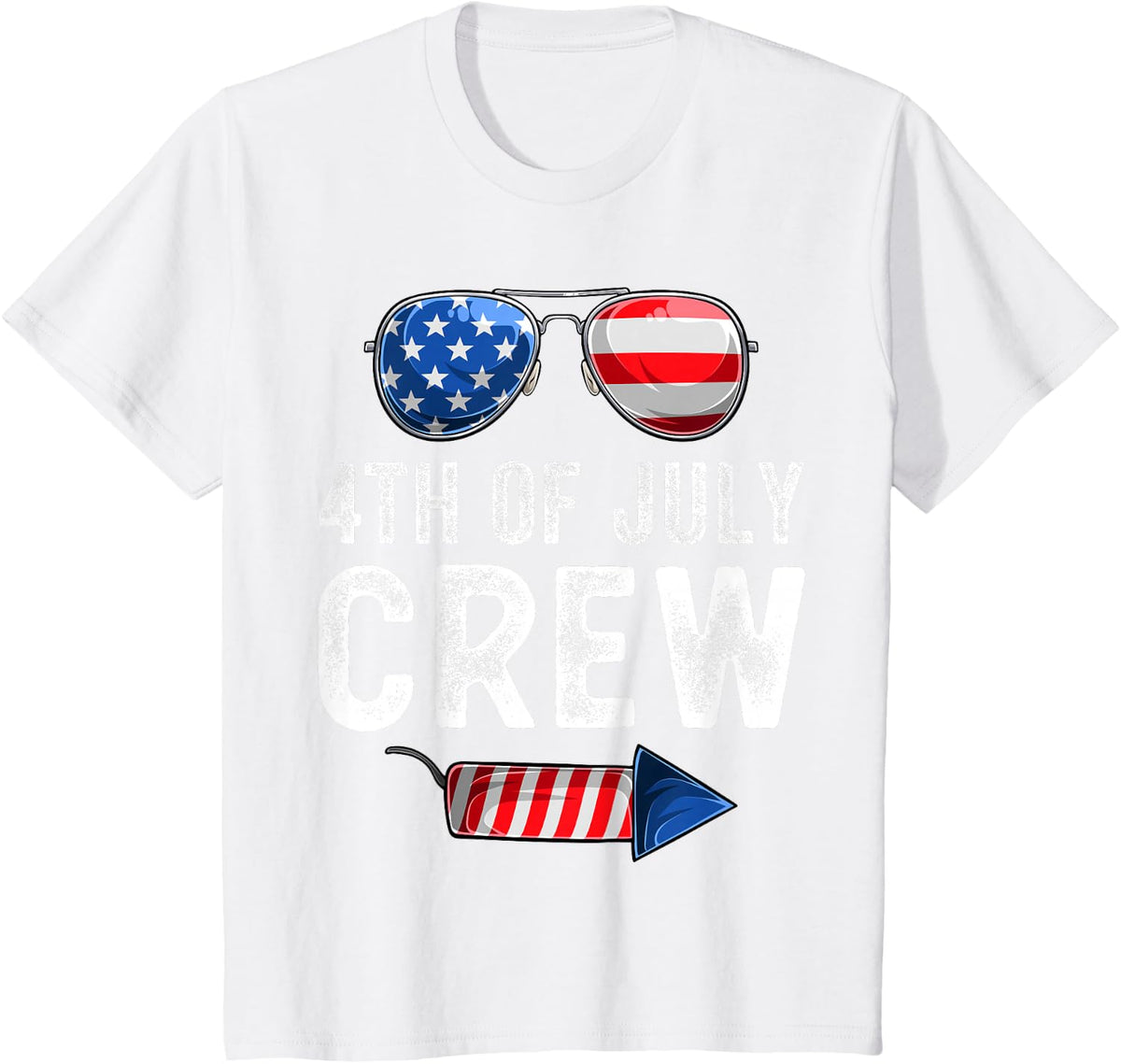 4th of July Crew Matching Family Outfits Men Women Kids Fun T-Shirt - White
