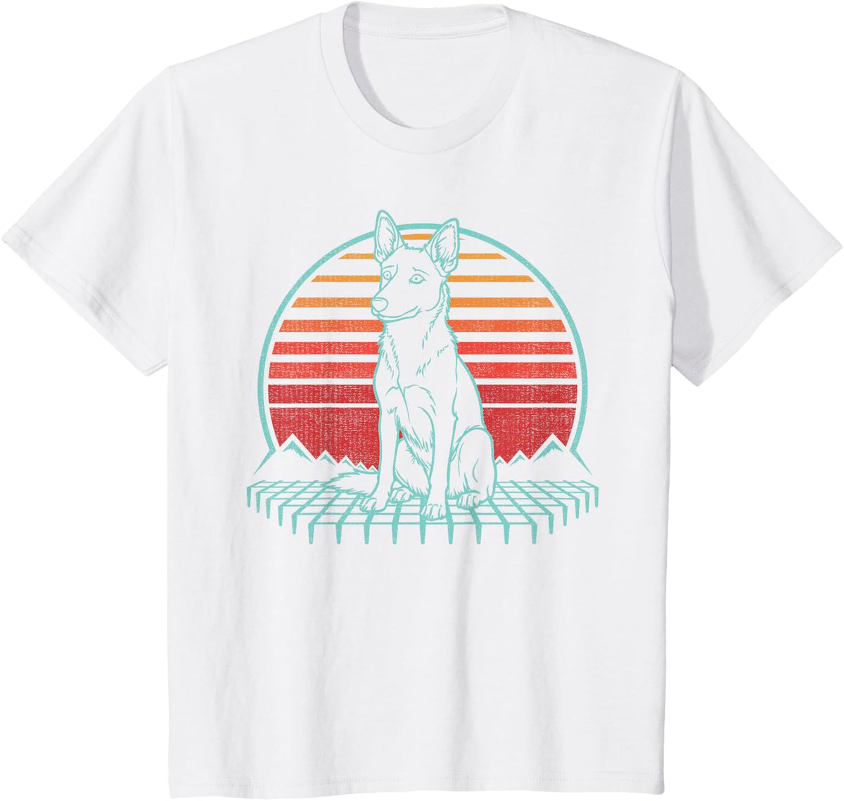 Basenji Lover Dog Owner Retro Vintage 80s T-Shirt - White