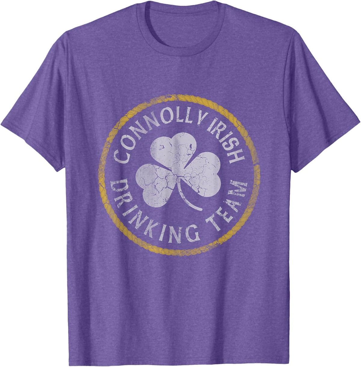 Connolly Irish Drinking Team St Patrick's Day Men Women T-Shirt - Purple Heather