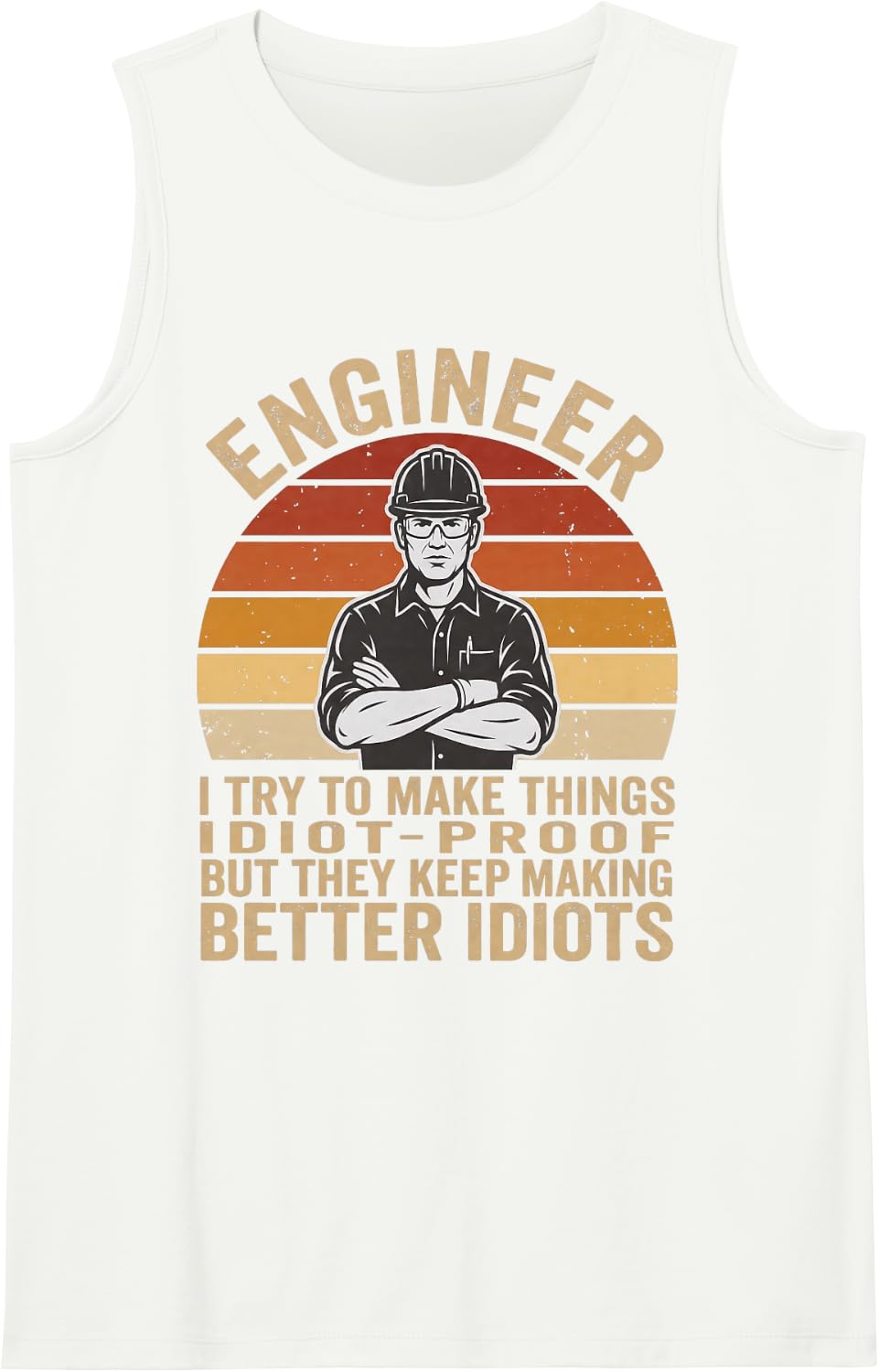 Funny Engineer Mechanical Engineering Humor for Men Women Tank Top - White