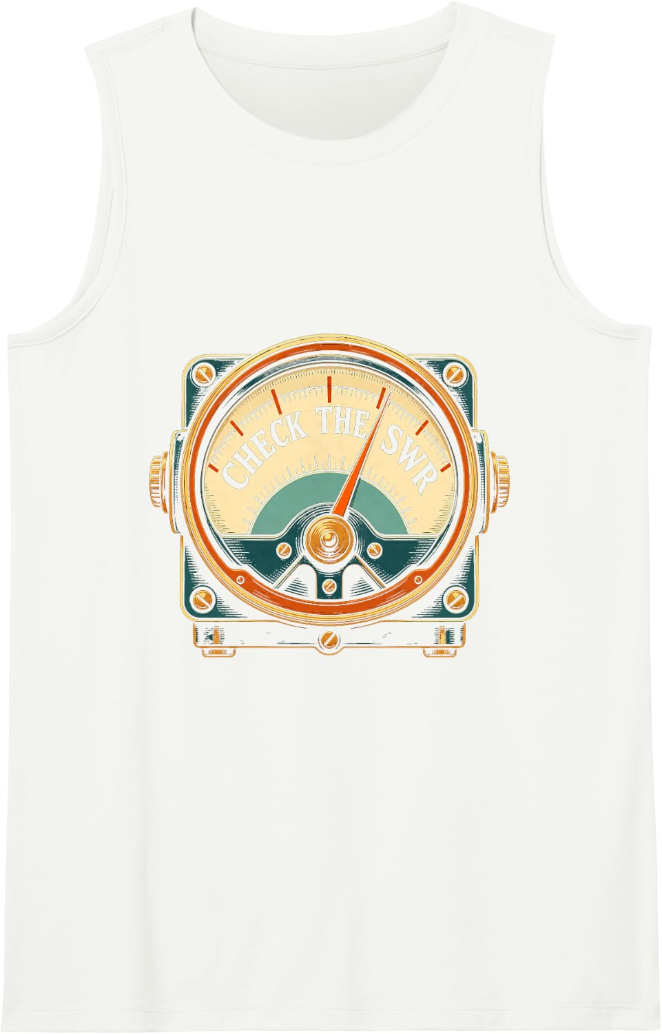 Antenna Tuning and SWR | Ham Radio Design for Operators Sleeveless Tank Top - White