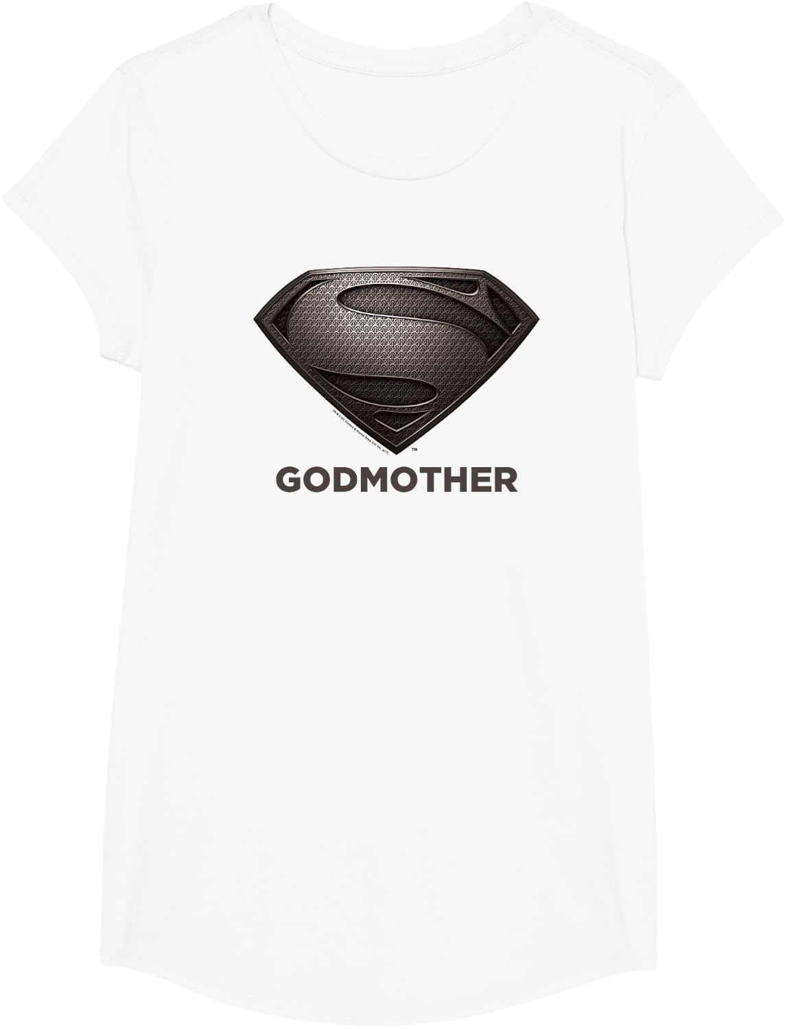 Superman Man of Steel Super Godmother T-Shirt - Girls White