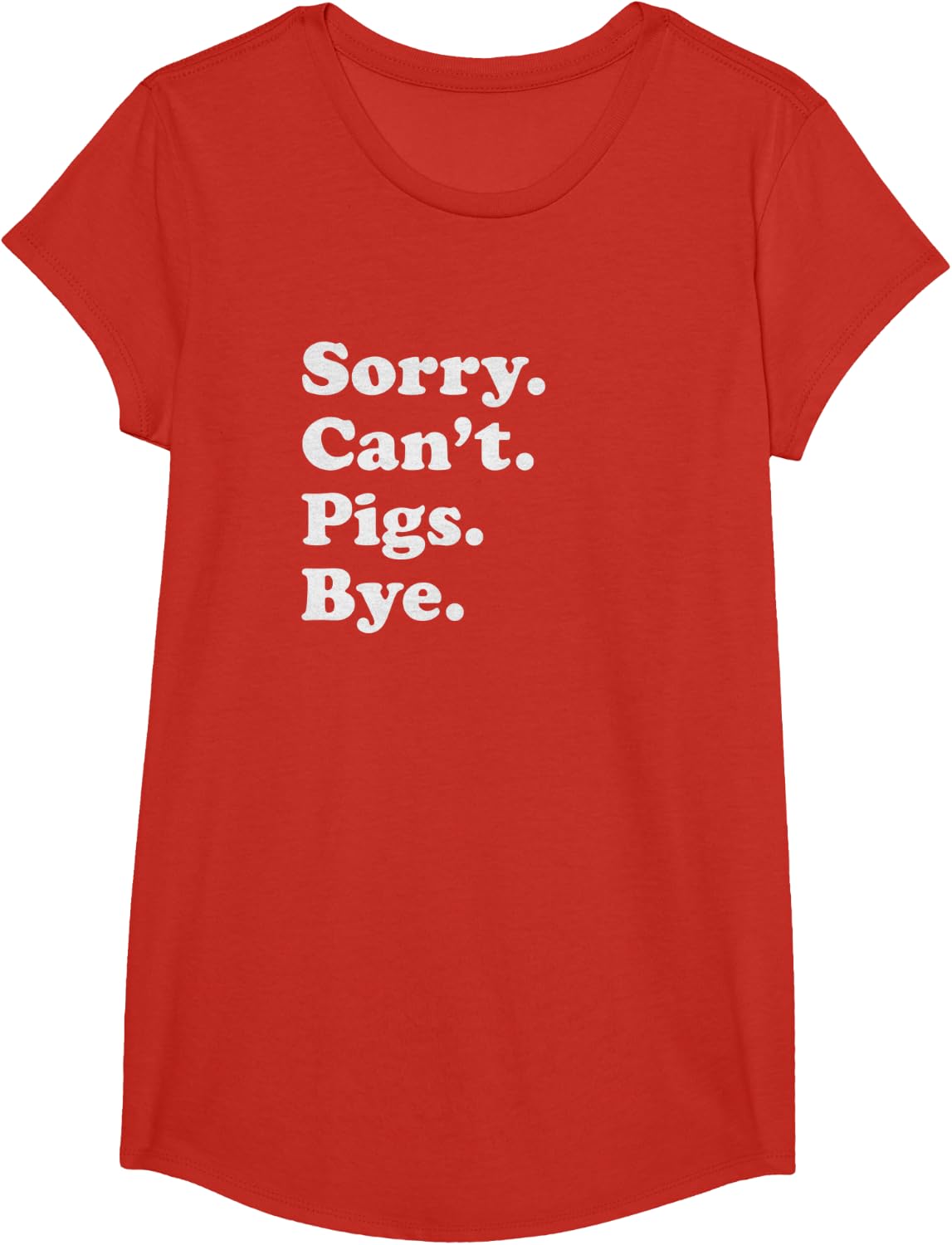Funny Pig Lover Gift for Men Women Boys or Girls T-Shirt - Girls Red