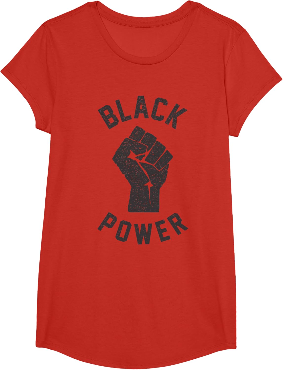 Black Power Fist Vintage T-Shirt T-Shirt - Girls Red