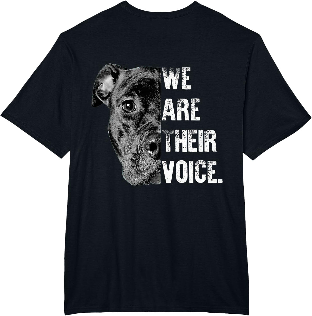 Love Pitbull / We Are Their Voice Long Sleeve T-shirt T-Shirt - Black