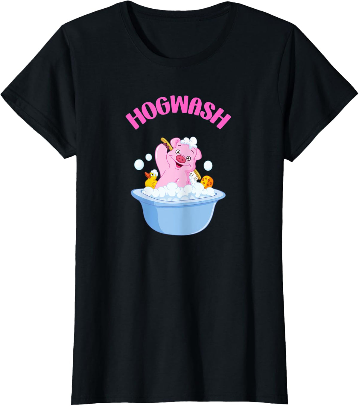 Hogwash Micro Pig Owner Mom Dad Farmer T-Shirt - Black