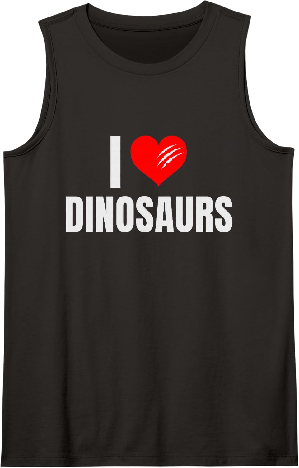 I Love Dinosaurs Funny Dinosaur Lover Prehistoric Dino Fan Tank Top - Black