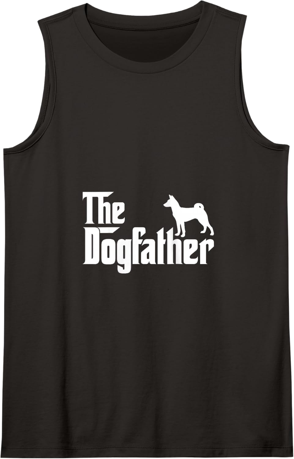 Basenji Lover Gift DogFather Tank Top - Black