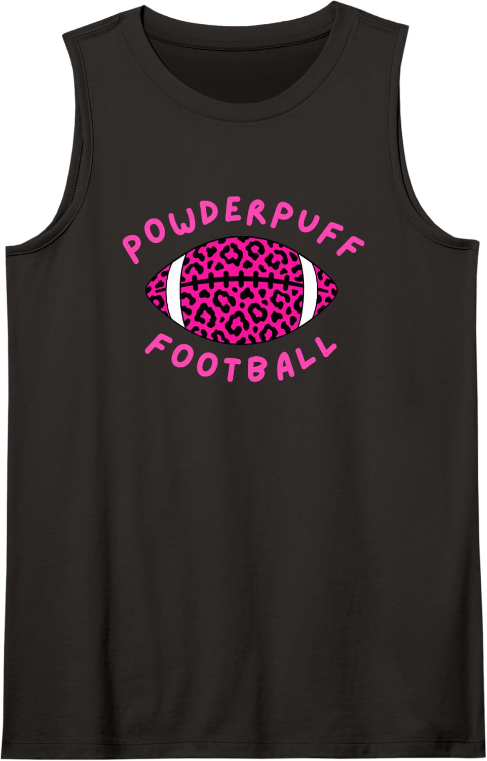 Powderpuff Football Sleeveless Tank Top - Black